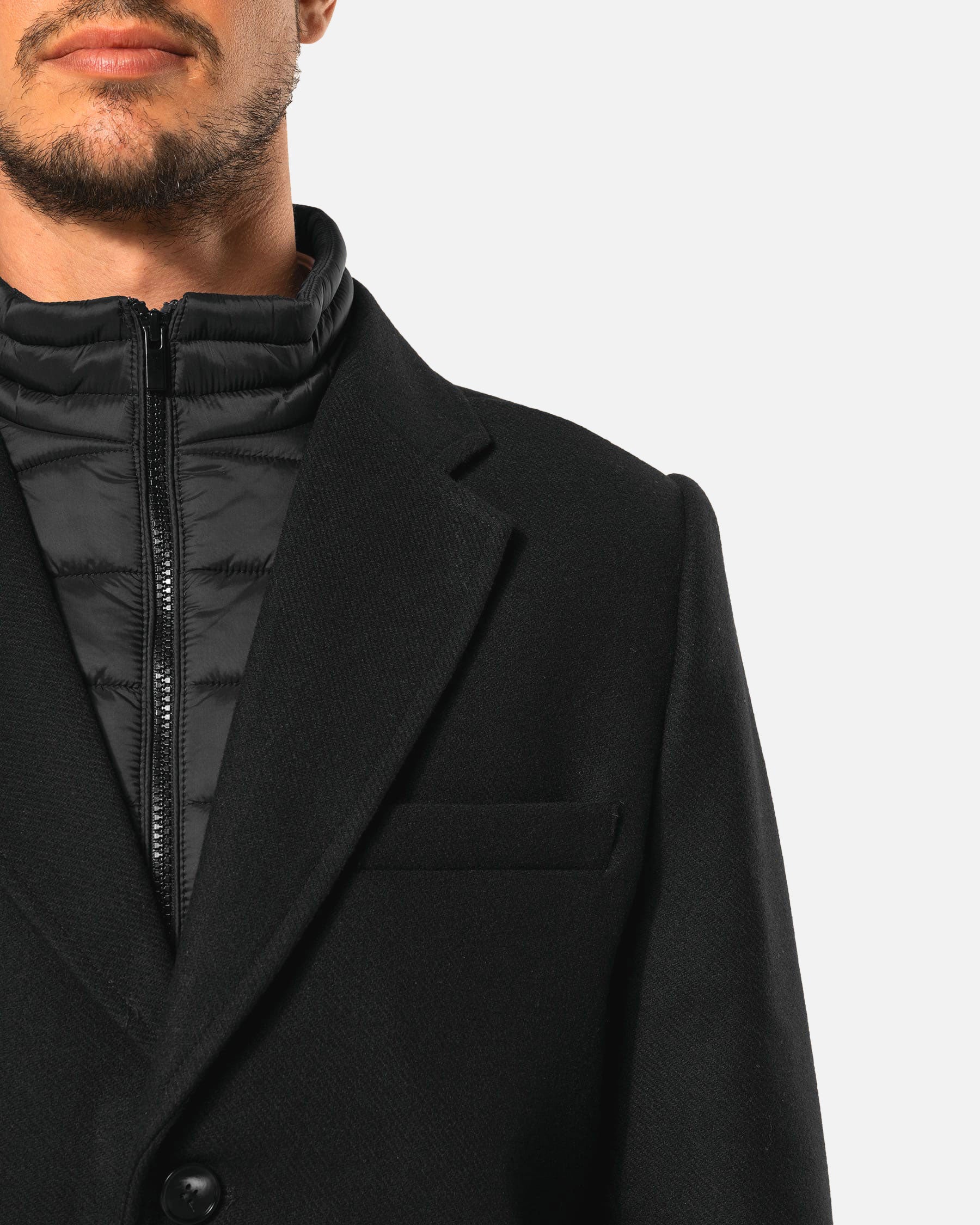 Eleganter Herren Mantel mit abnehmbarem Windshield