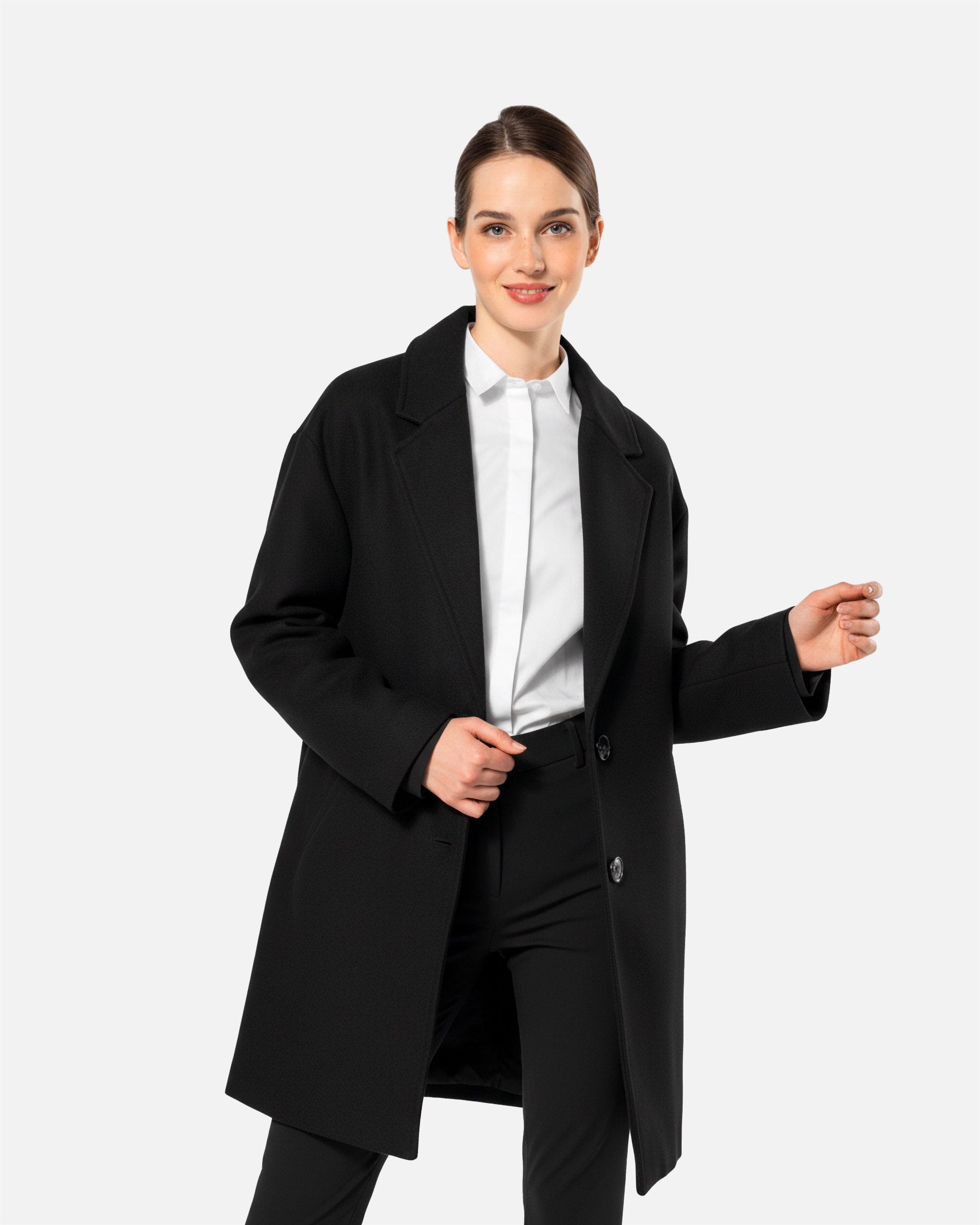 Eleganter Damen Mantel Black von VIVID