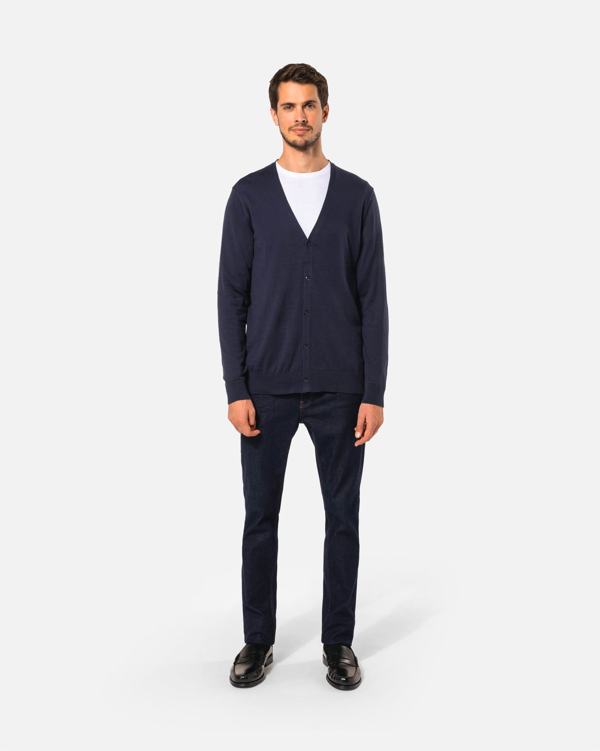 Herren Supima Strickjacke