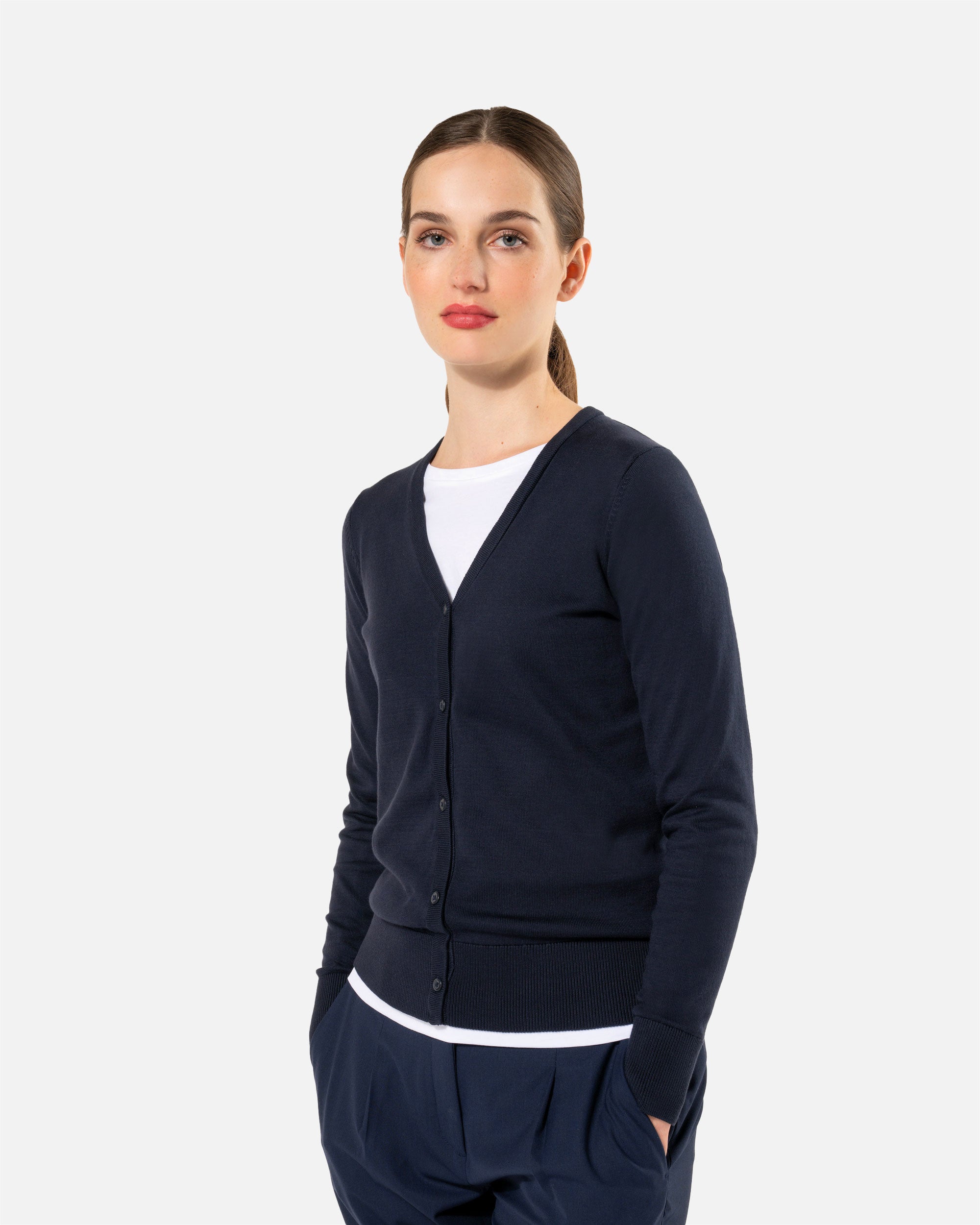 Damen Supima Strickjacke