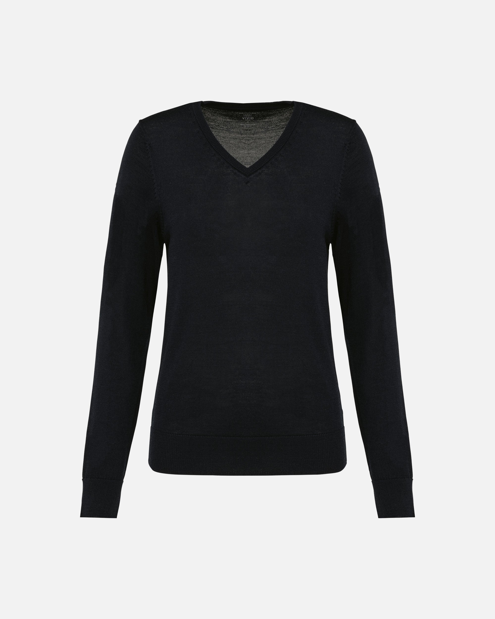Damen Merino Pullover Black von VIVID
