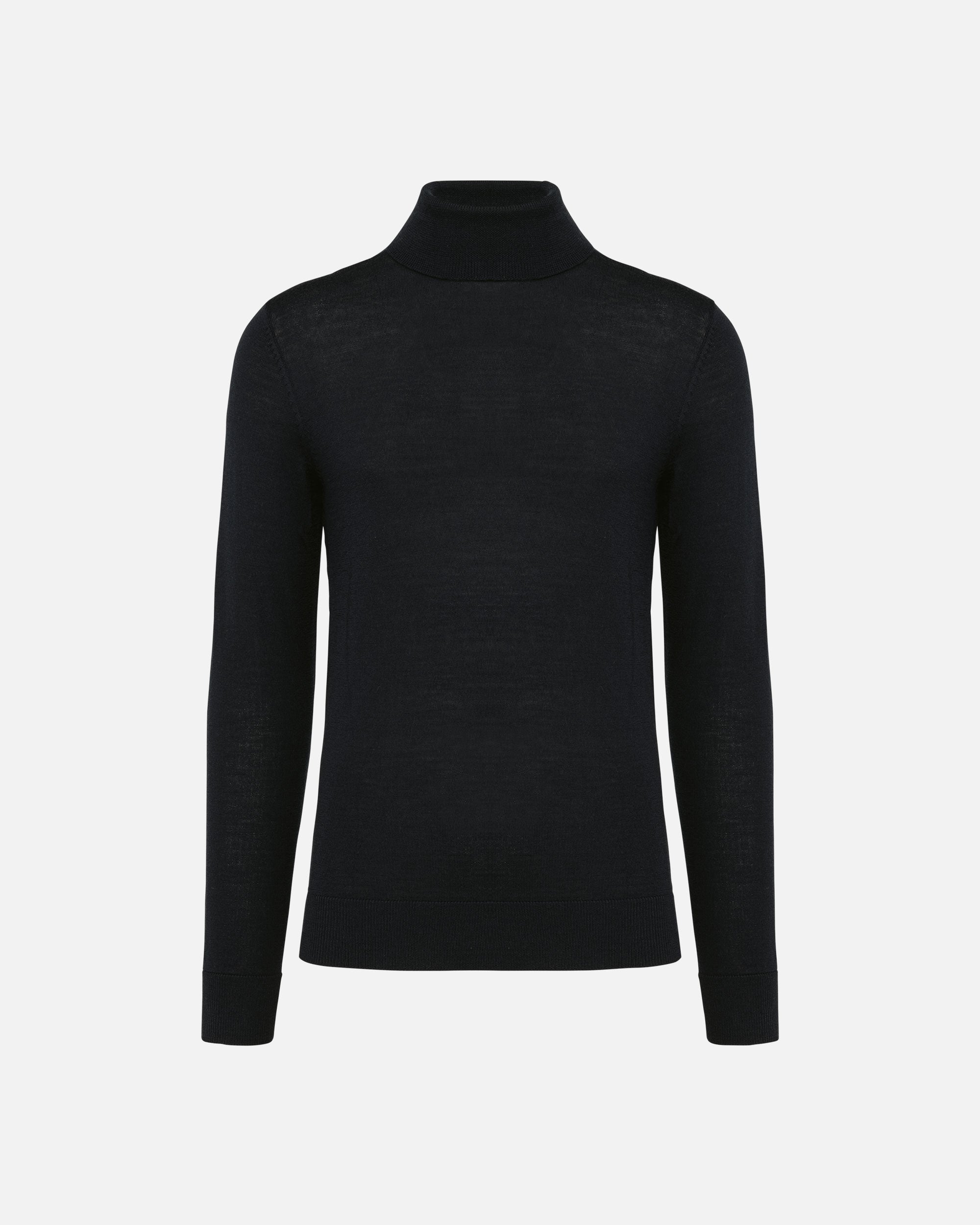 Herren Merino Rollkragen Pullover Black von VIVID