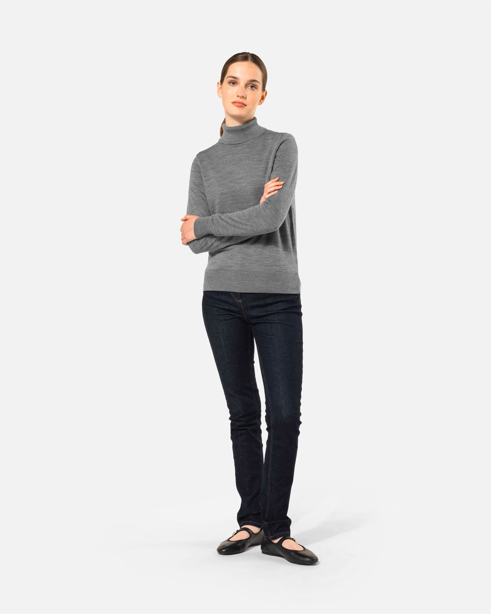Damen Merino Rollkragen Pullover von VIVID