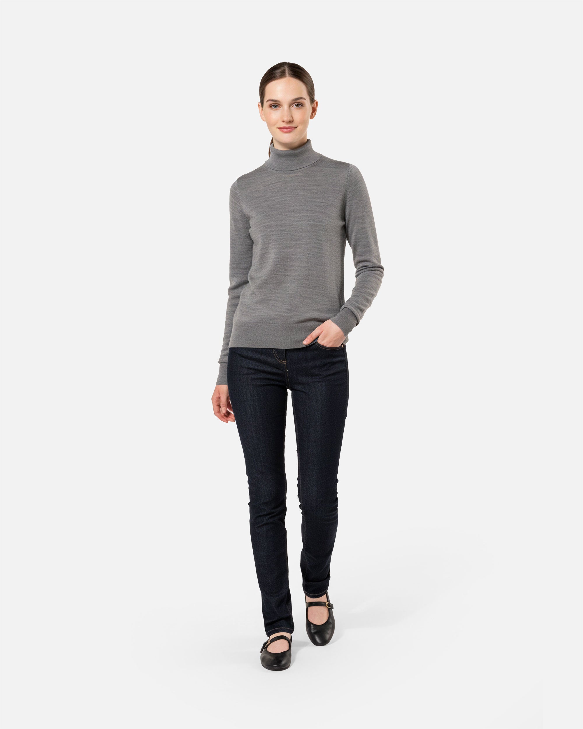 Damen Merino Rollkragen Pullover von VIVID