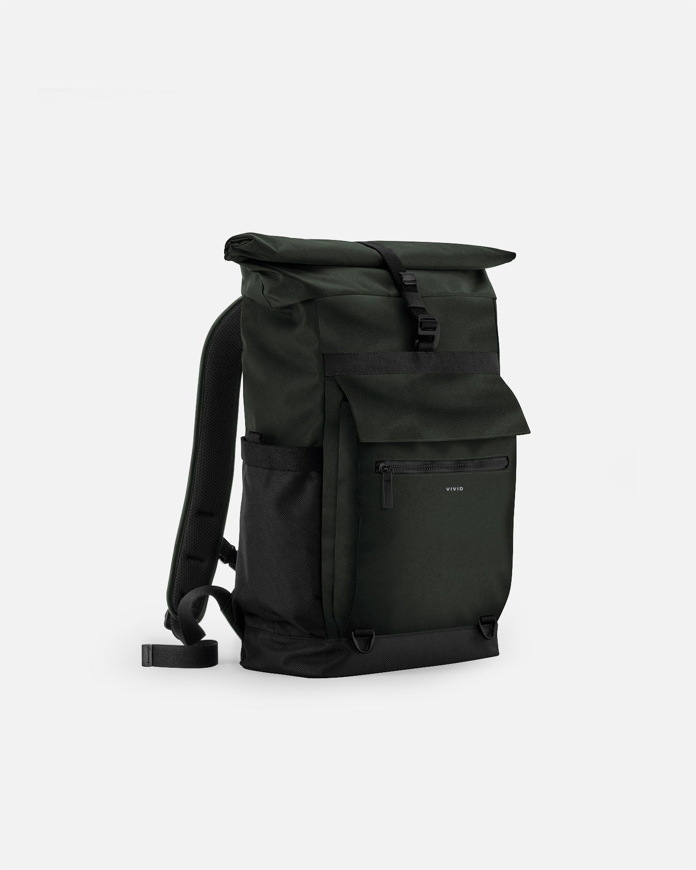 Zeitloser Rolltop Rucksack Forest Night von VIVID