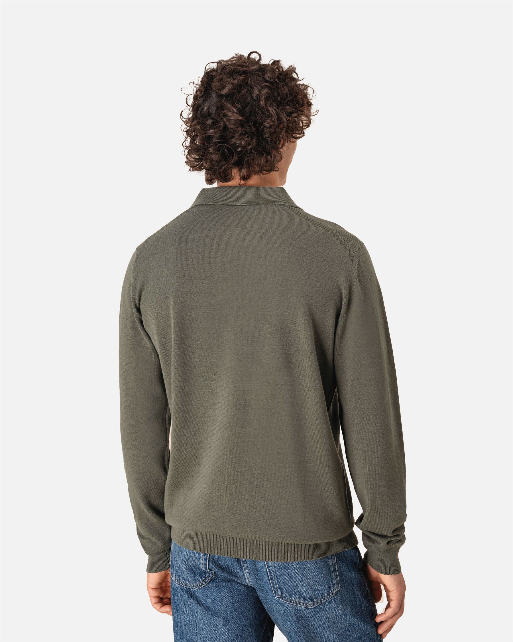 Herren Strick Polo Langarmshirt von VIVID