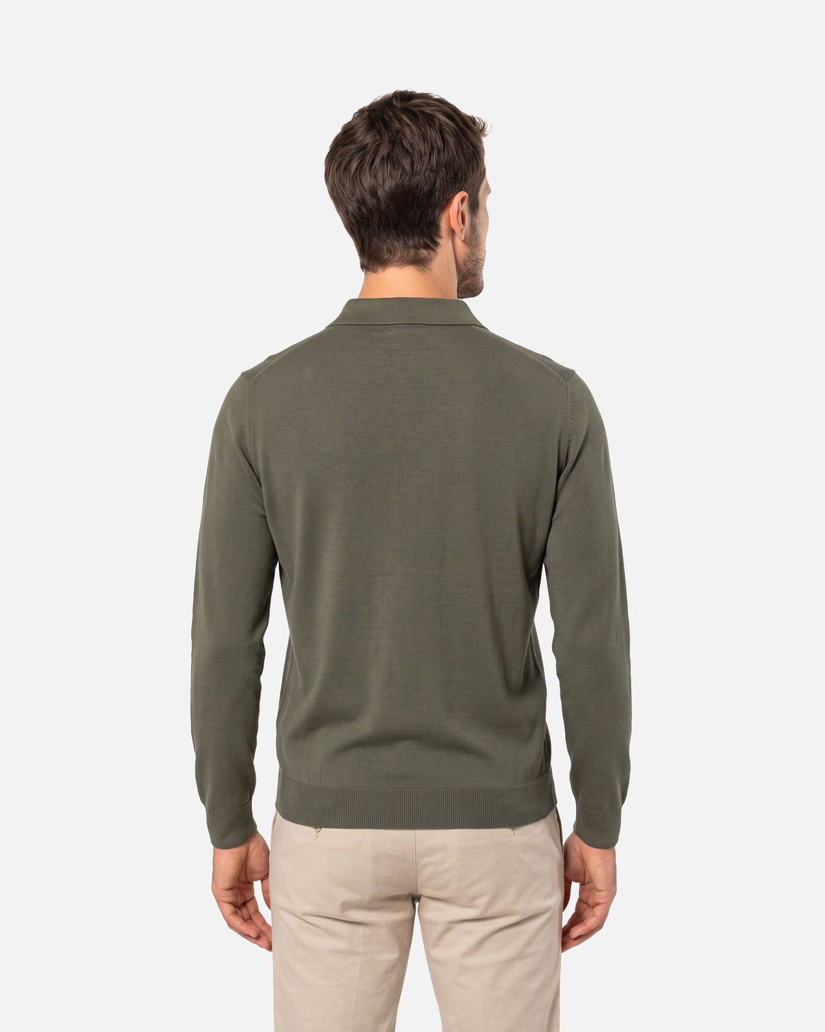 Herren Strick Polo Langarmshirt von VIVID