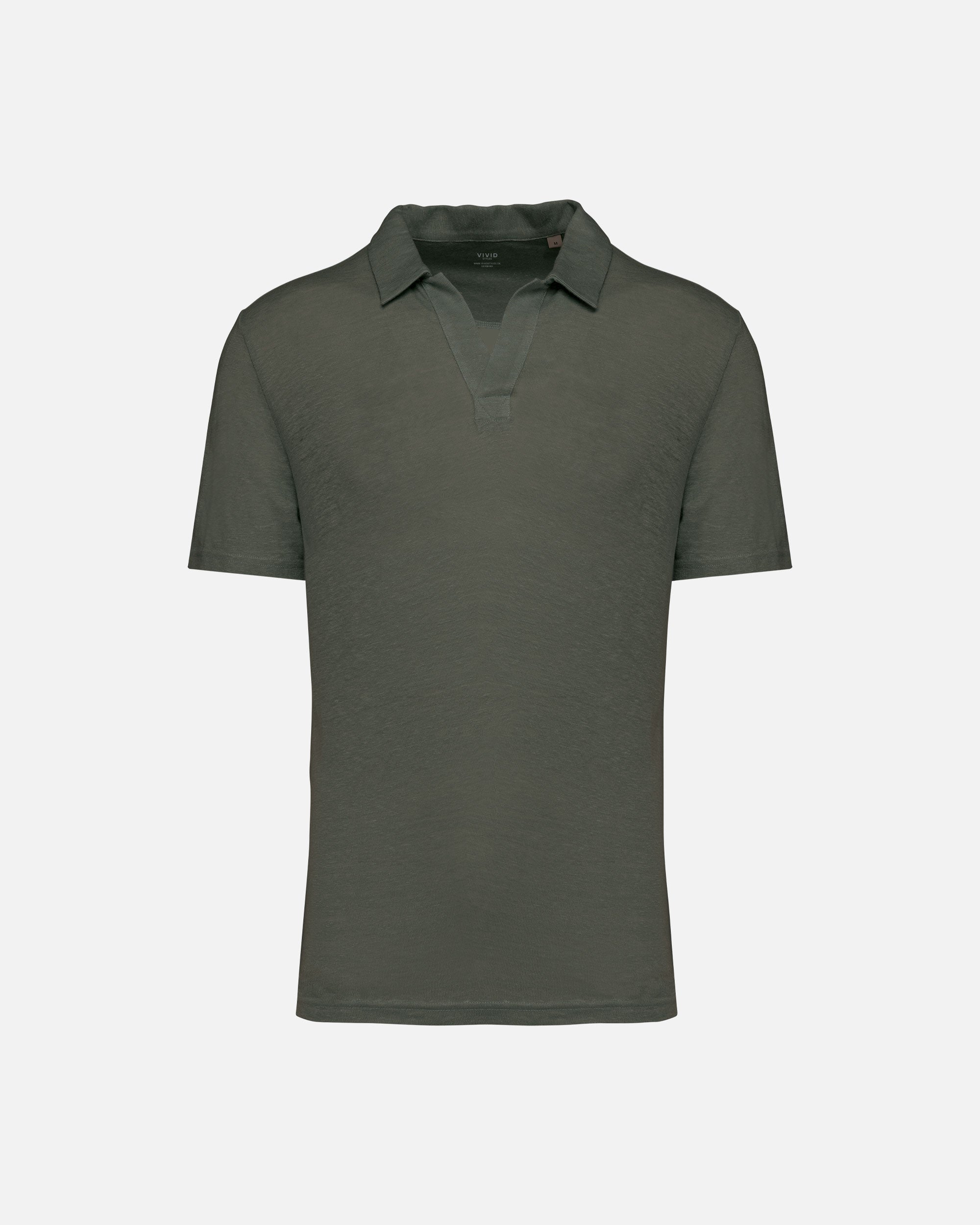 Herren Polo Leinenhemd