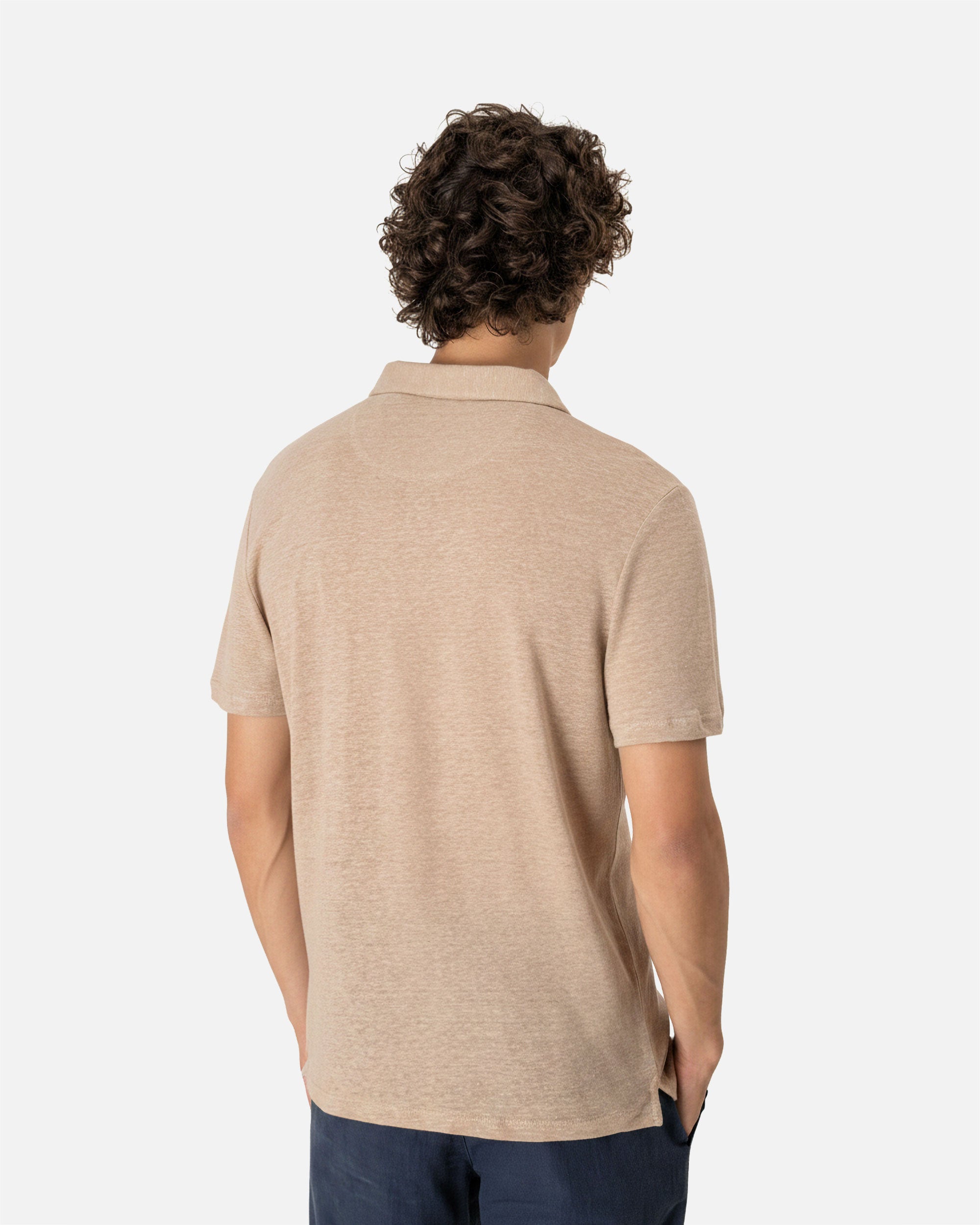 Herren Polo Leinenhemd