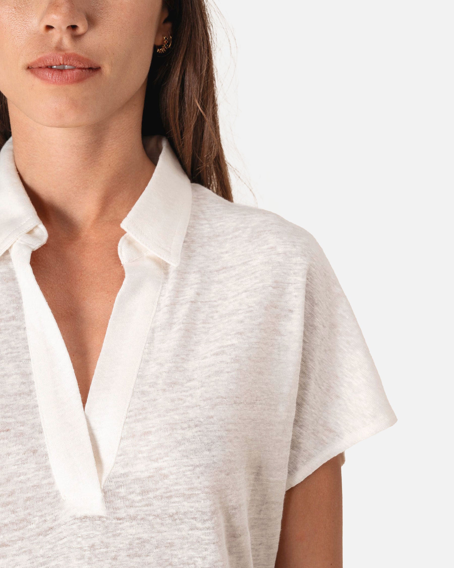 Damen Polo Leinenshirt von VIVID