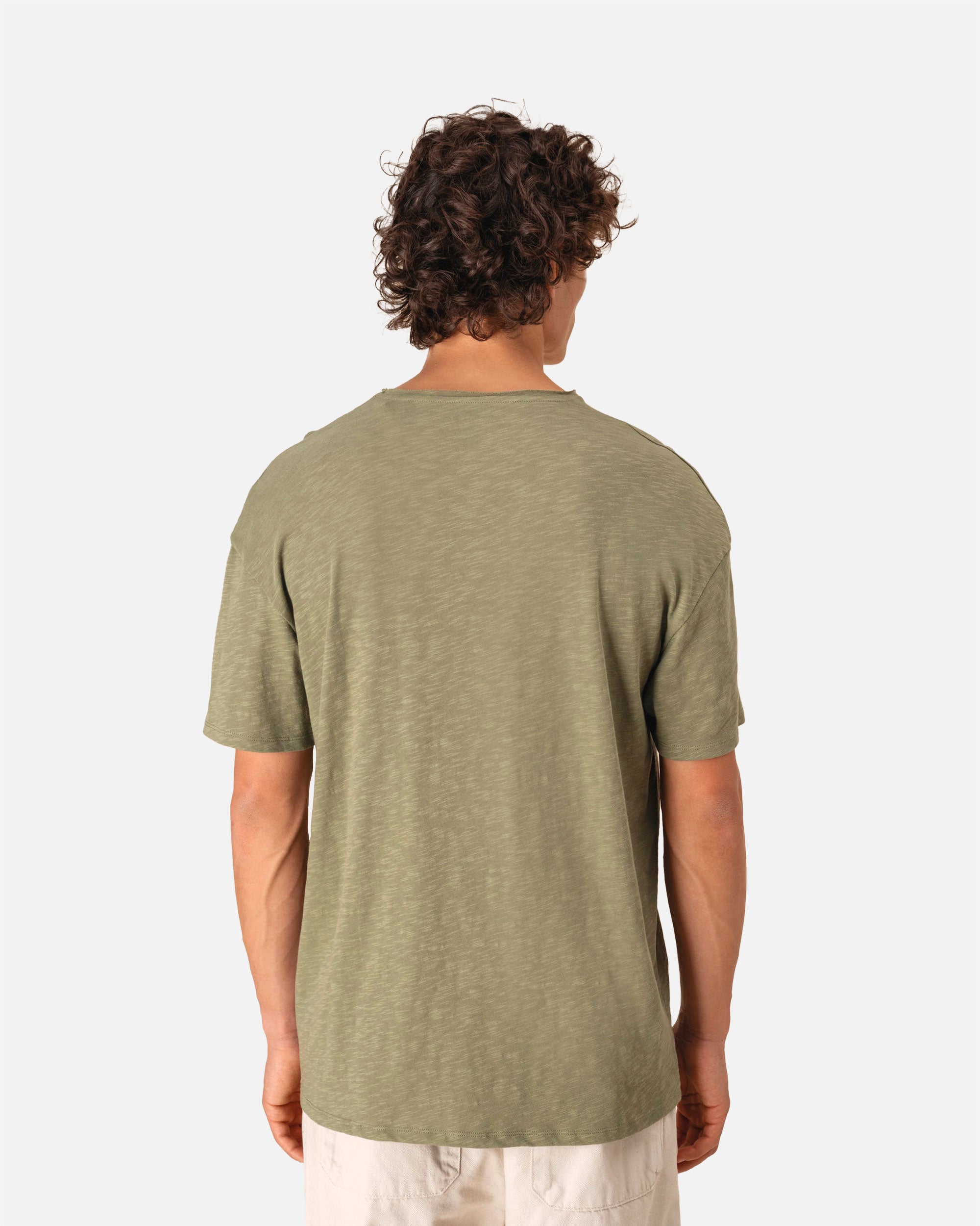 Herren Slub T-Shirt mit V-Ausschnitt von VIVID