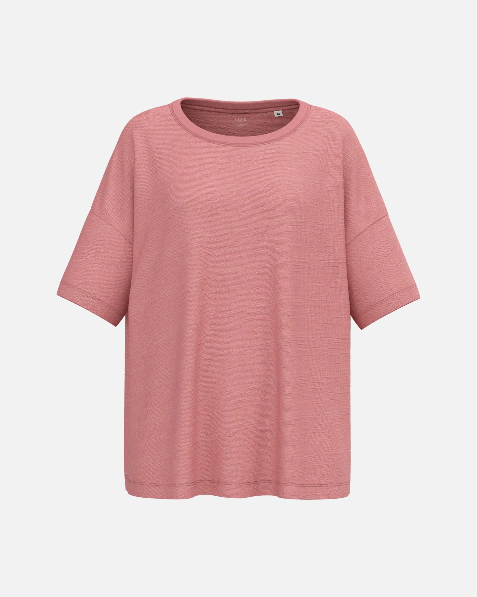 Übergroßes Damen Slub T-Shirt Antique Rose von VIVID