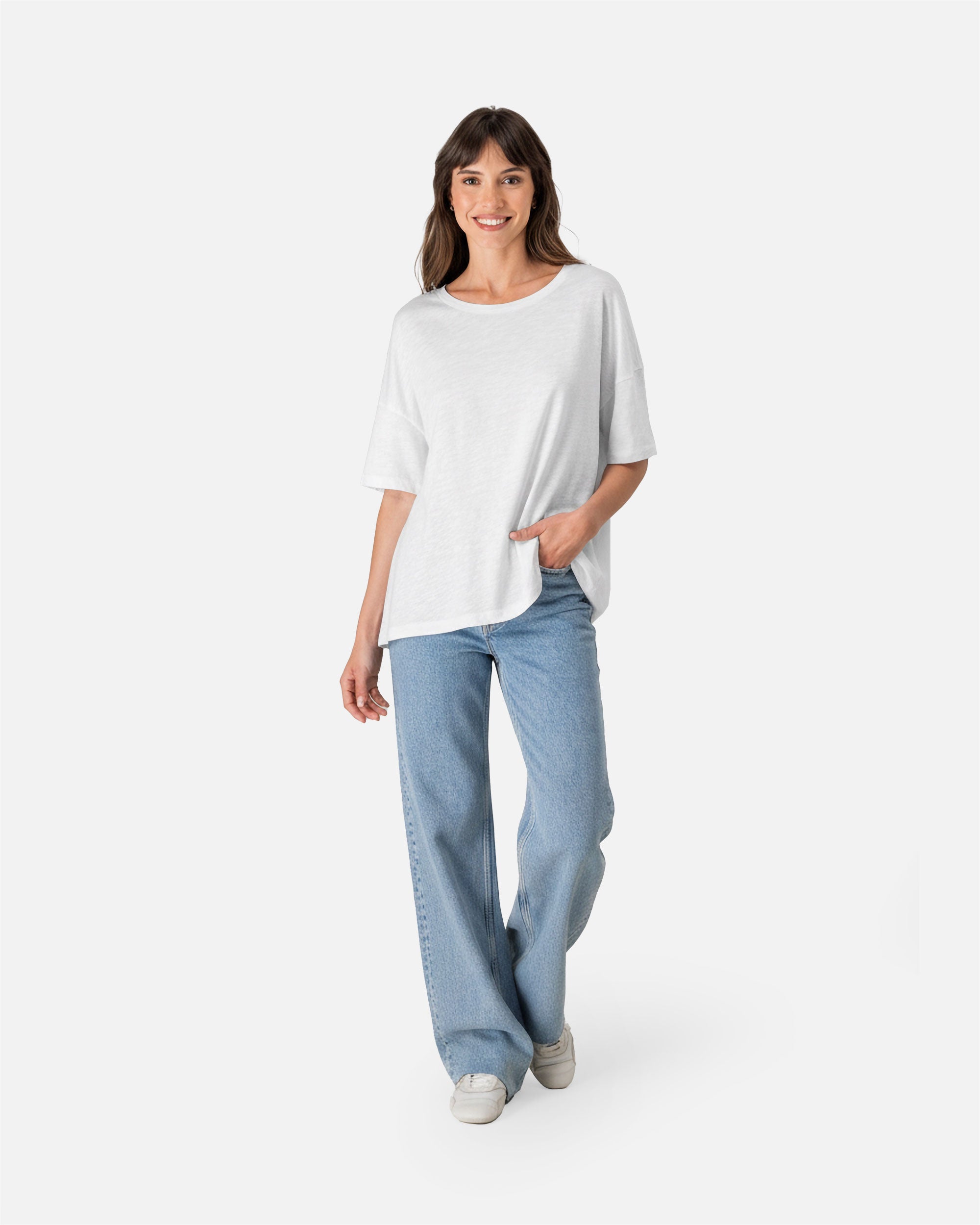 Übergroßes Damen Slub T-Shirt von VIVID