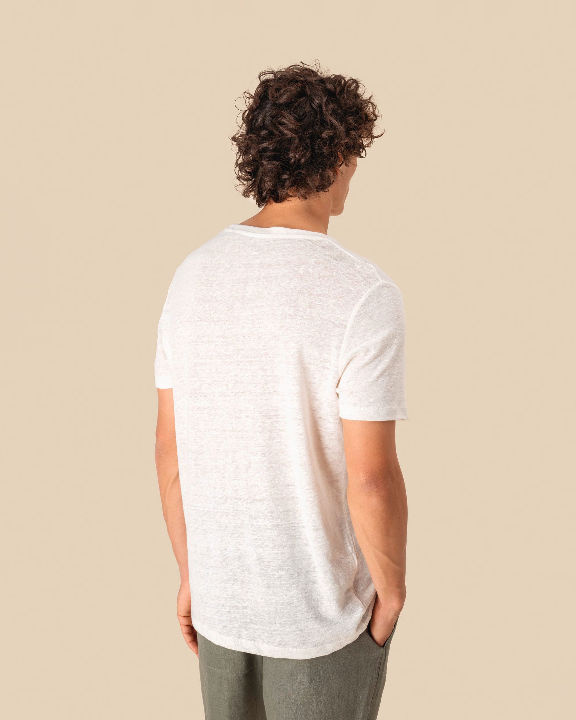 Herren Leinen T-Shirt