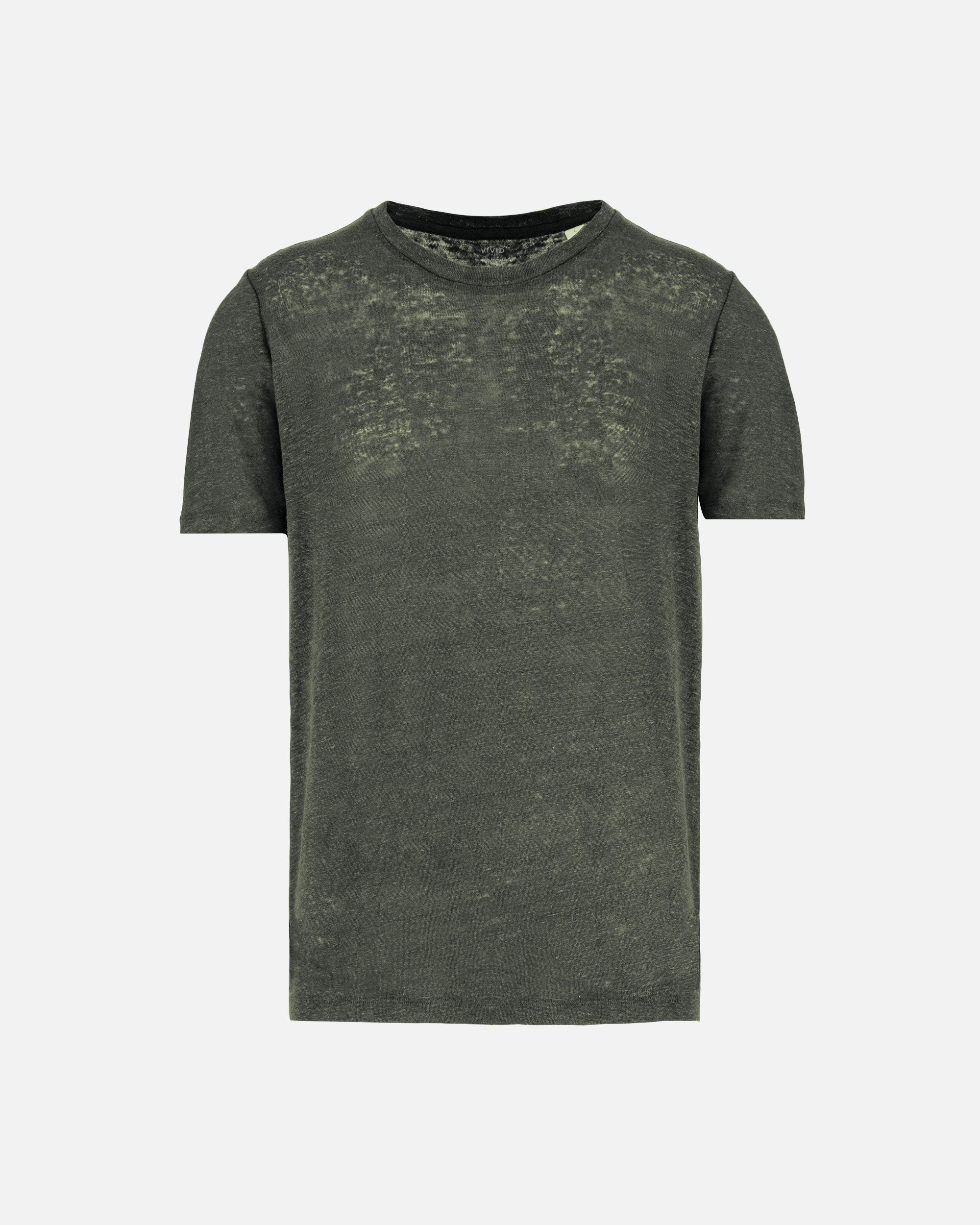 Herren Leinen T-Shirt Khaki von VIVID