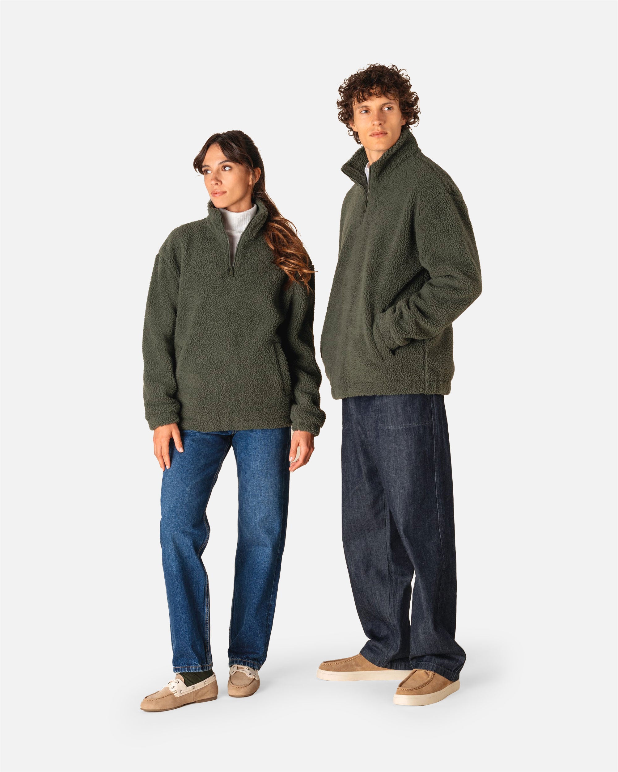 Unisex Sherpa 1/4 Zip Sweatshirt