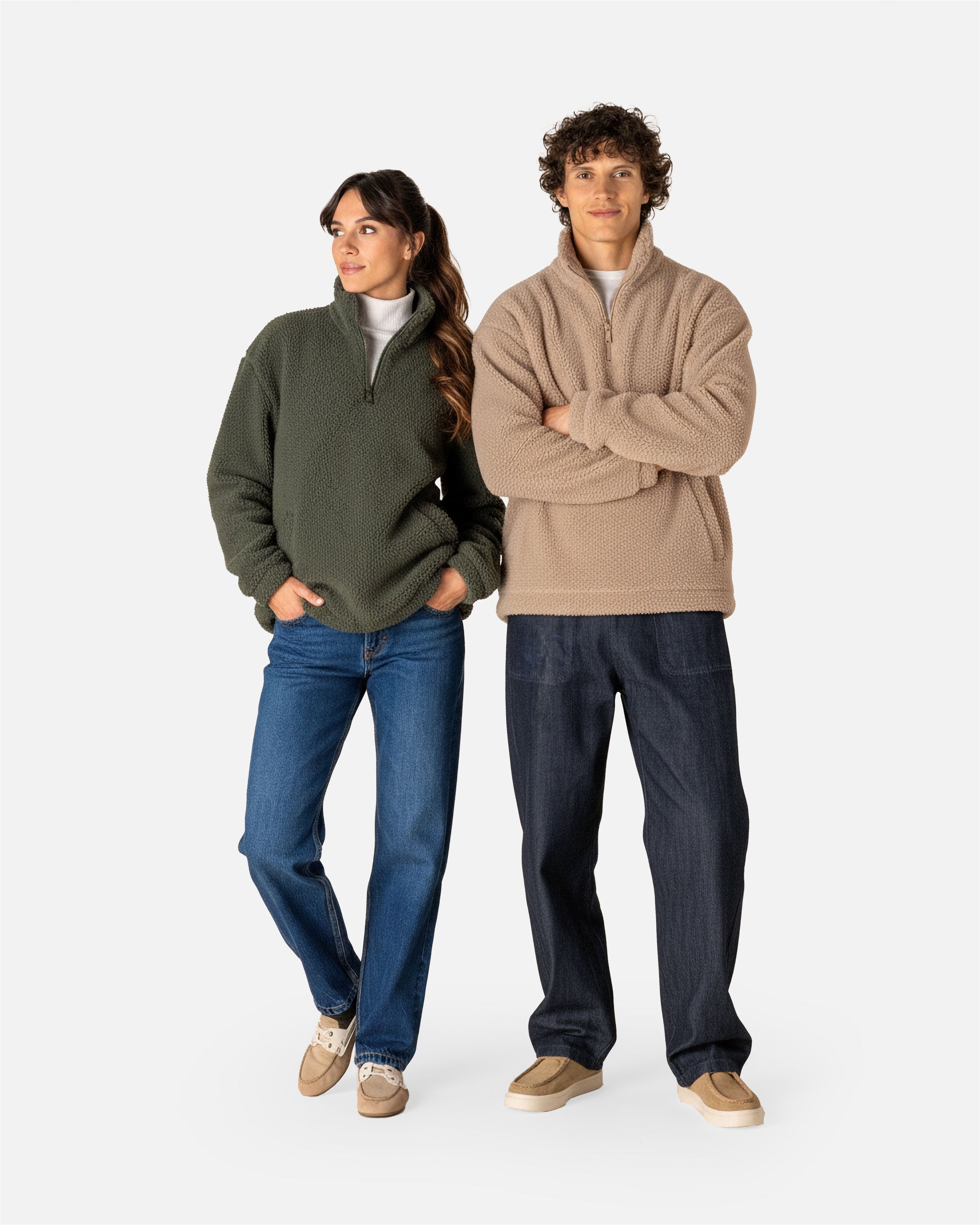 Unisex Sherpa 1/4 Zip Sweatshirt von VIVID