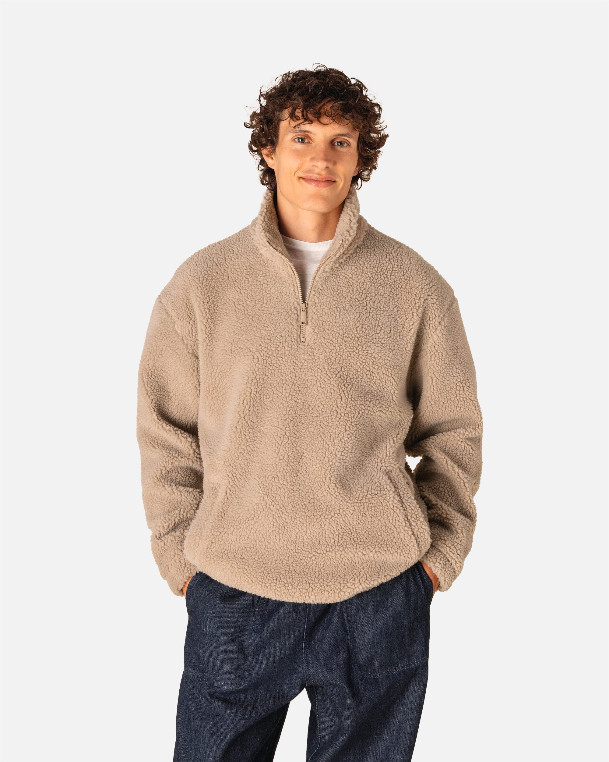 Unisex Sherpa 1/4 Zip Sweatshirt
