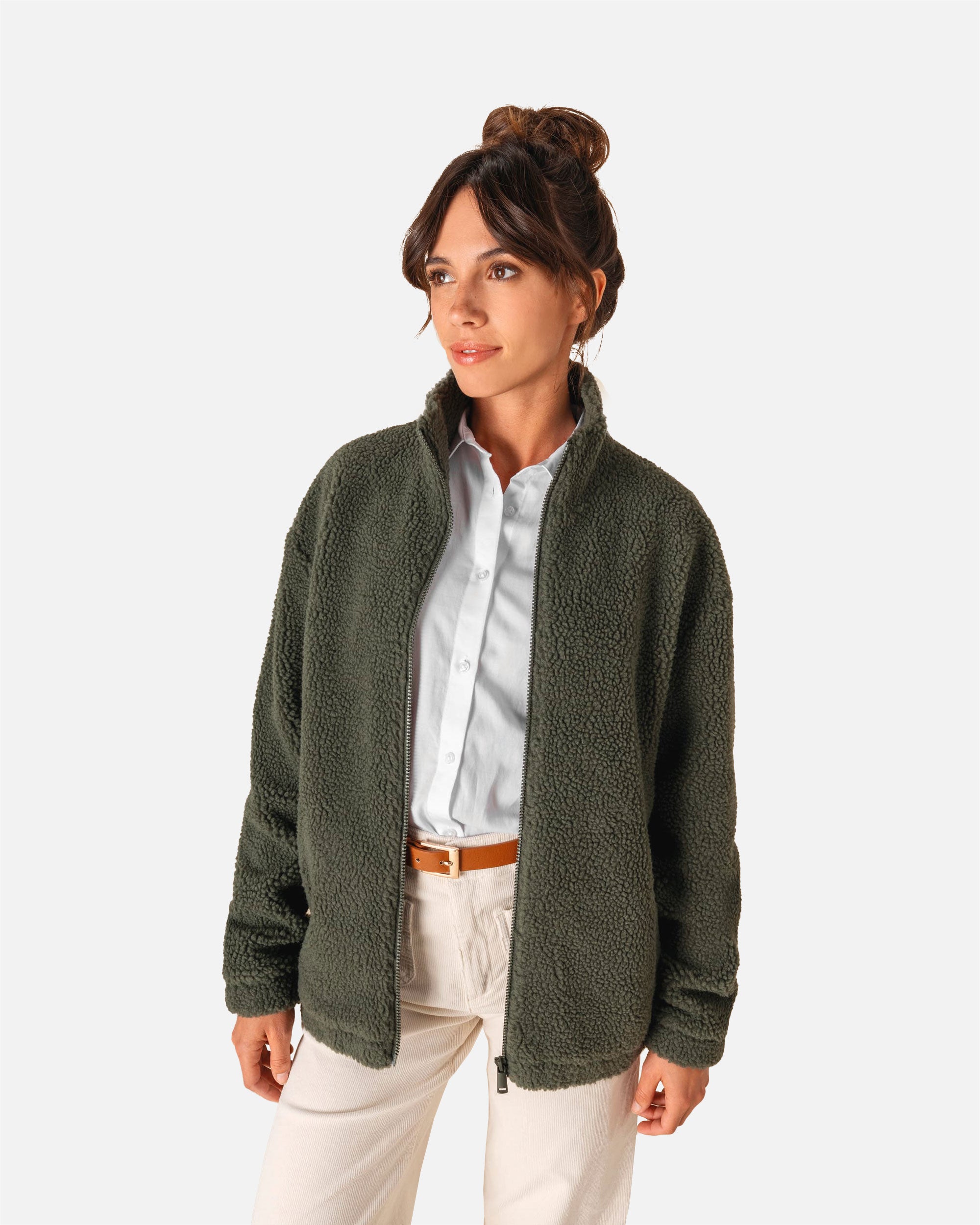 Unisex Sherpa Zip Sweatshirt