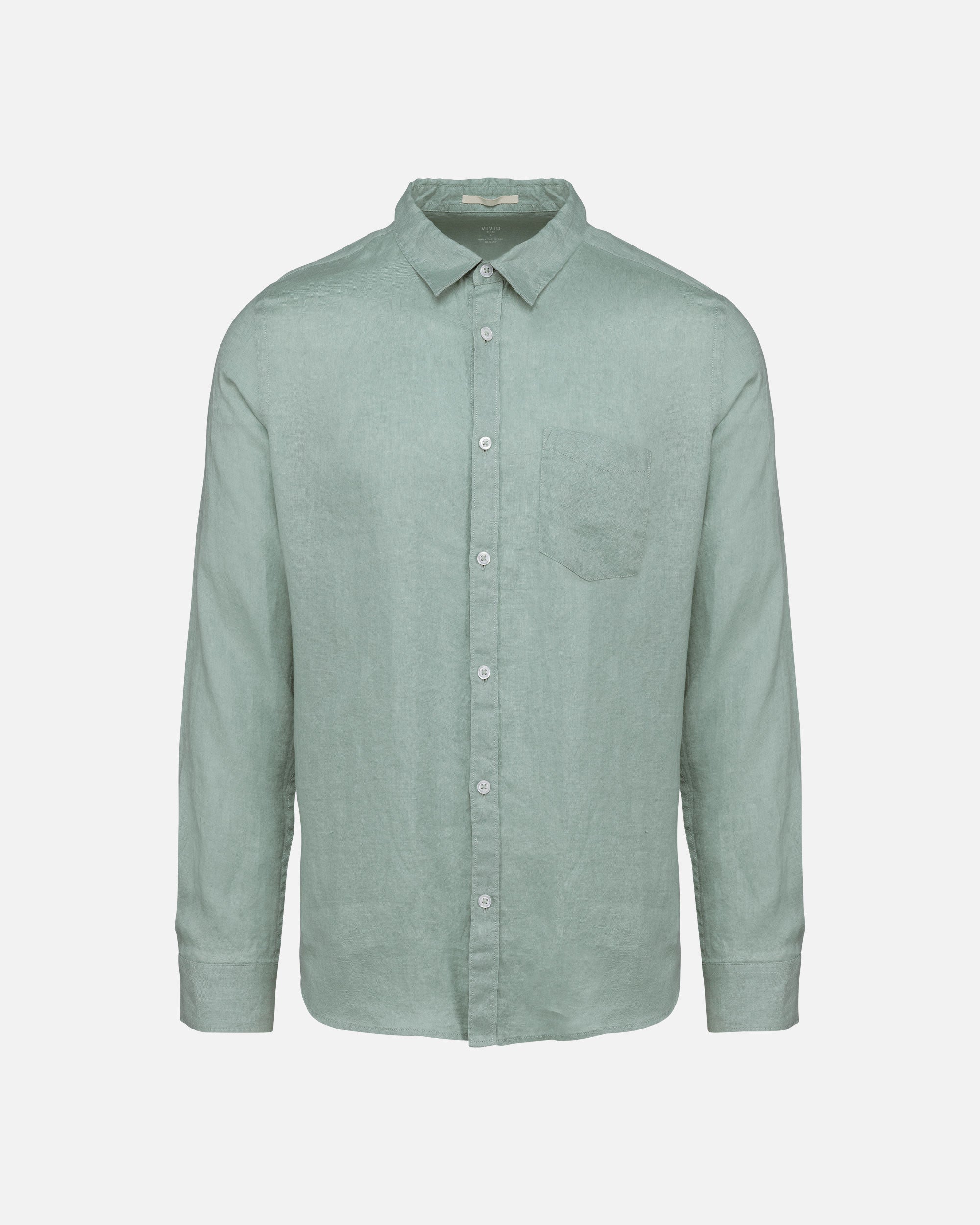 Leichtes Herren Leinenhemd Jade Green von VIVID