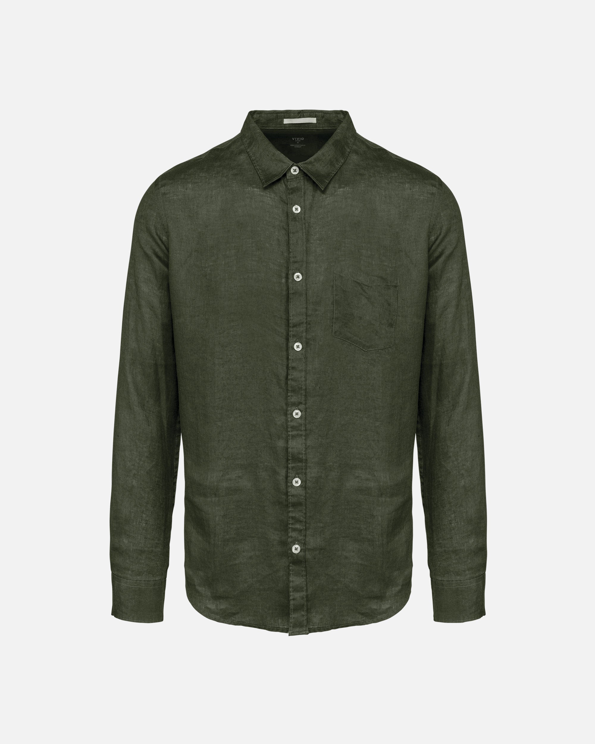 Leichtes Herren Leinenhemd Khaki von VIVID