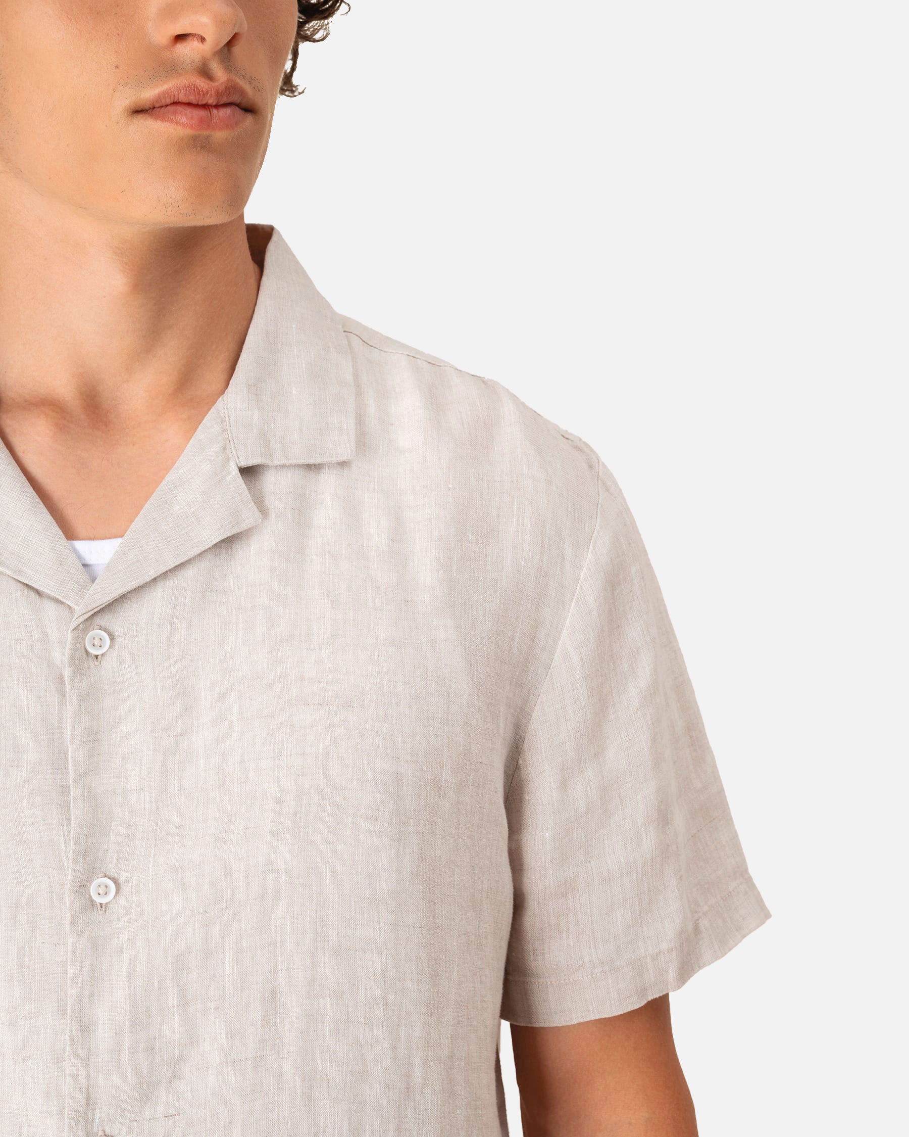 Leichtes Herren Kurzarm Leinenhemd von VIVID