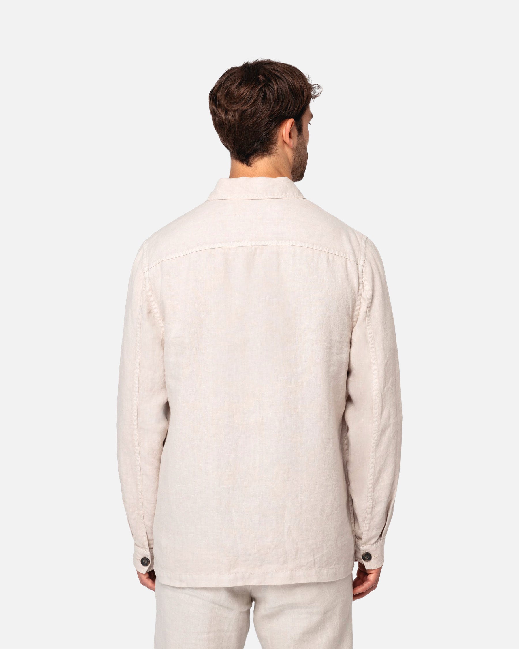Ausgewaschene Herren Leinen Hemdjacke von VIVID