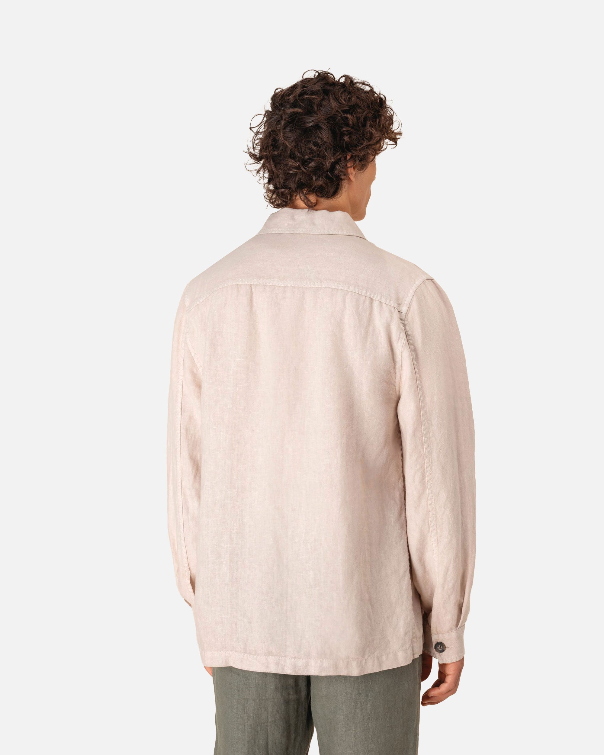 Ausgewaschene Herren Leinen Hemdjacke von VIVID