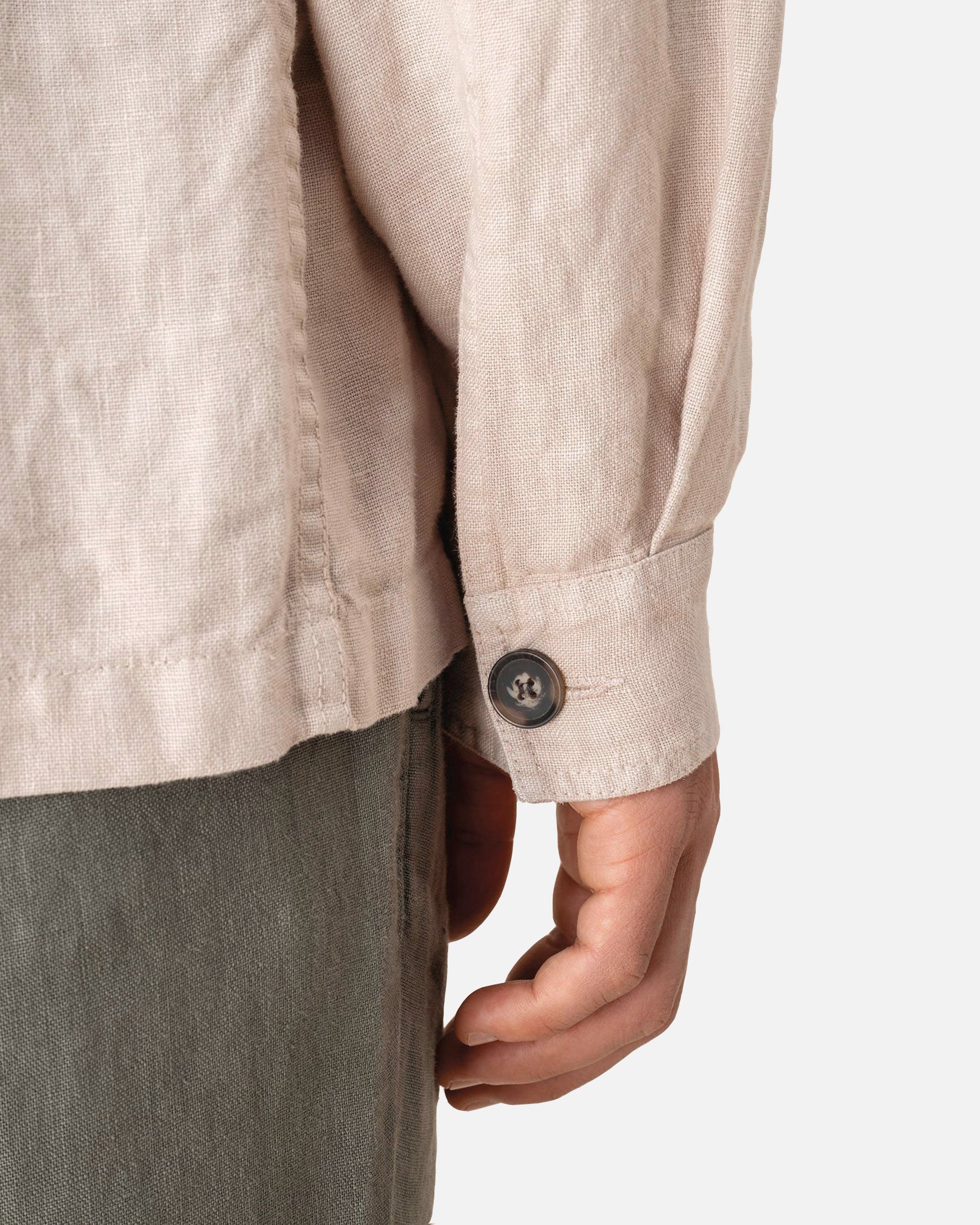 Ausgewaschene Herren Leinen Hemdjacke von VIVID