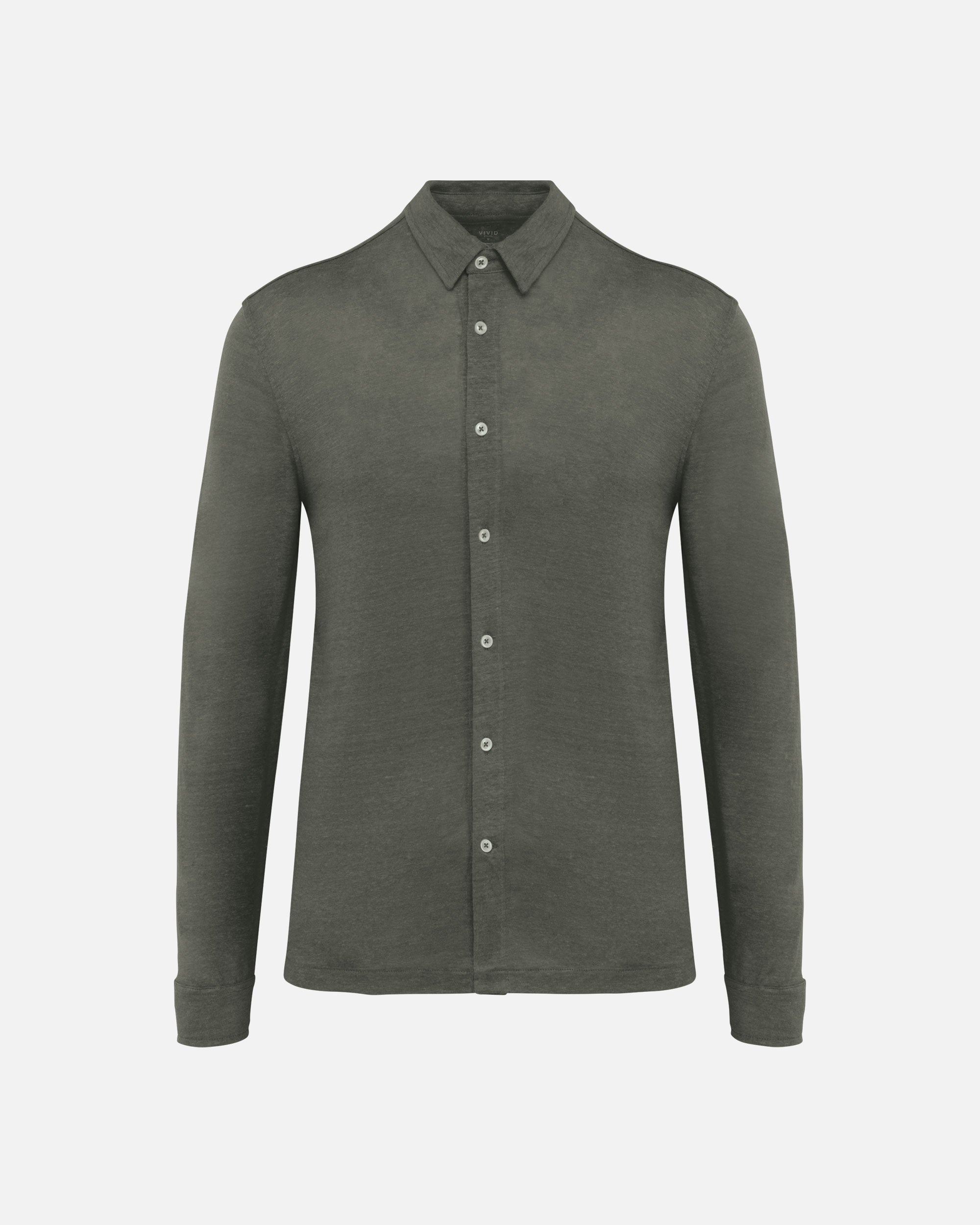 Klassisches Herren Leinenhemd Khaki von VIVID