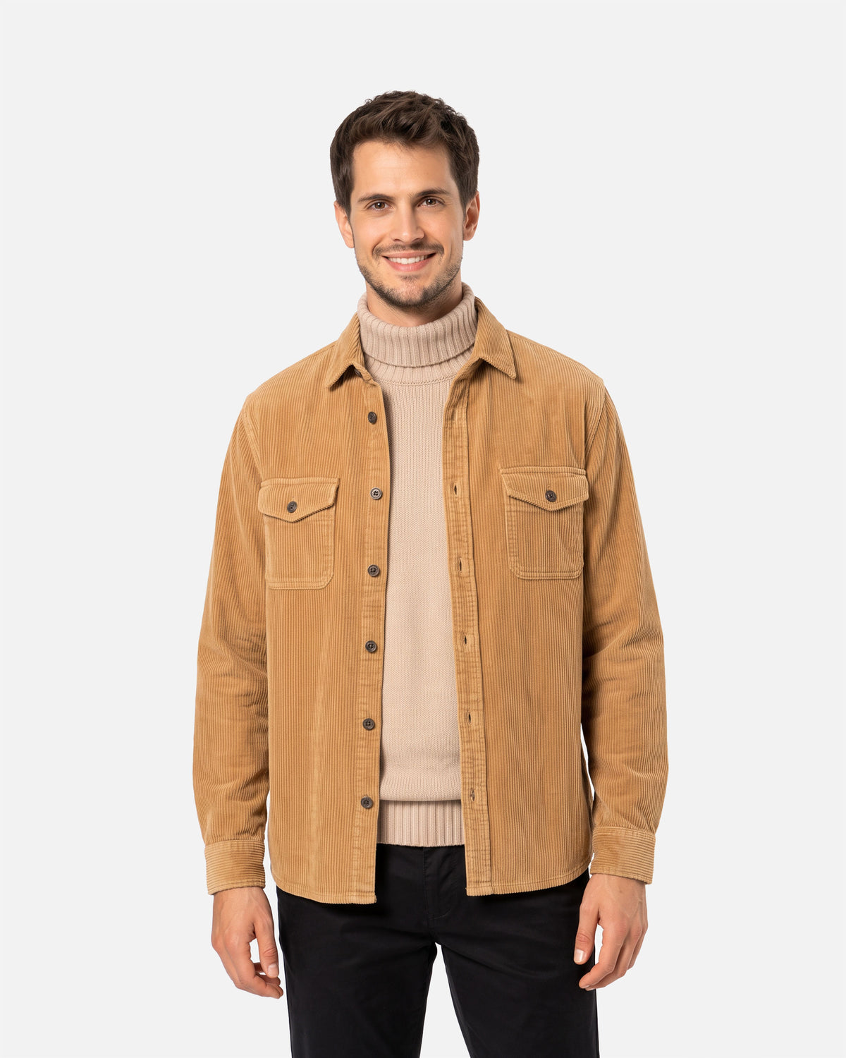 Herren Cord Jacke Washed Brown Sugar von VIVID