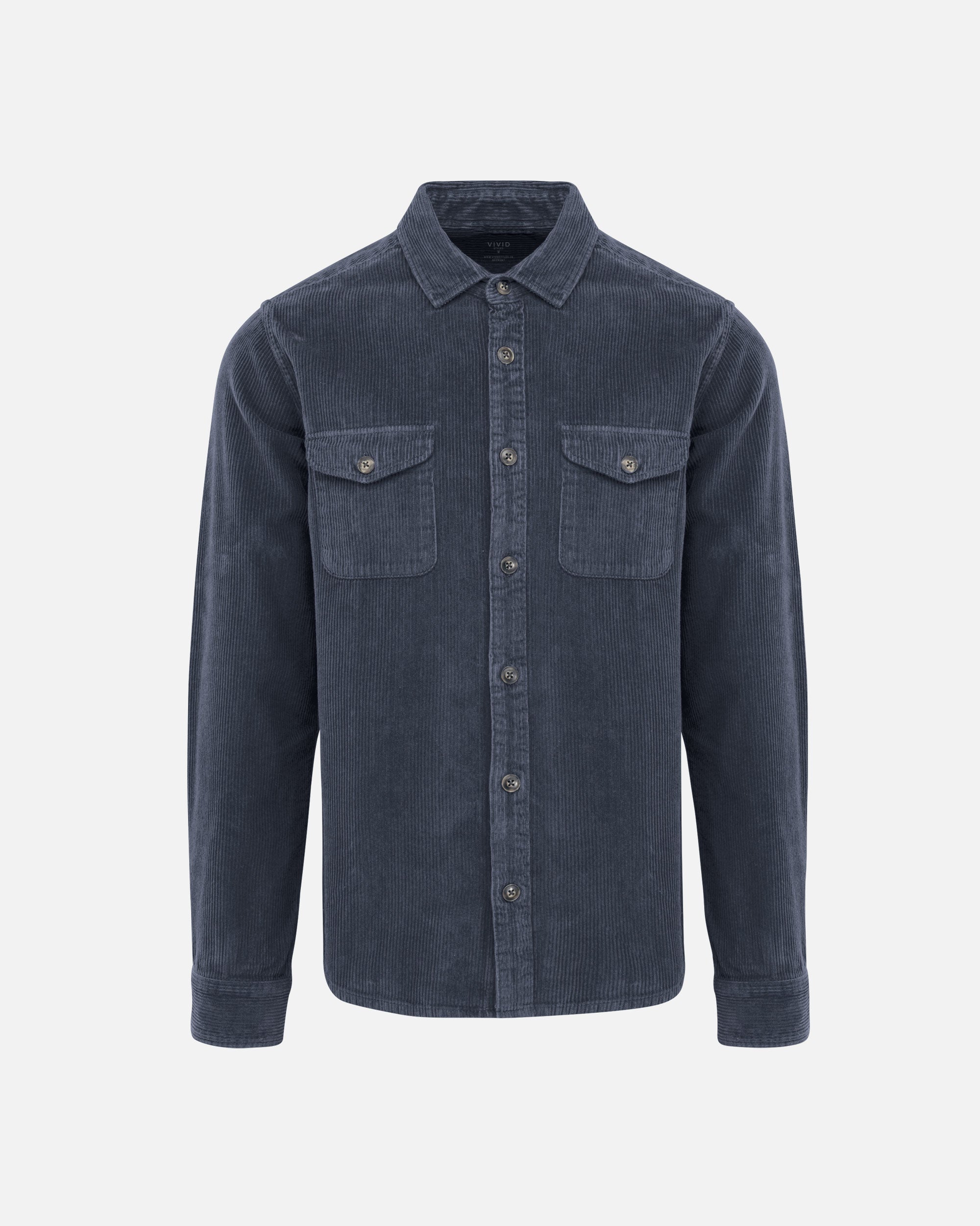 Herren Cord Jacke Washed Navy Blue von VIVID