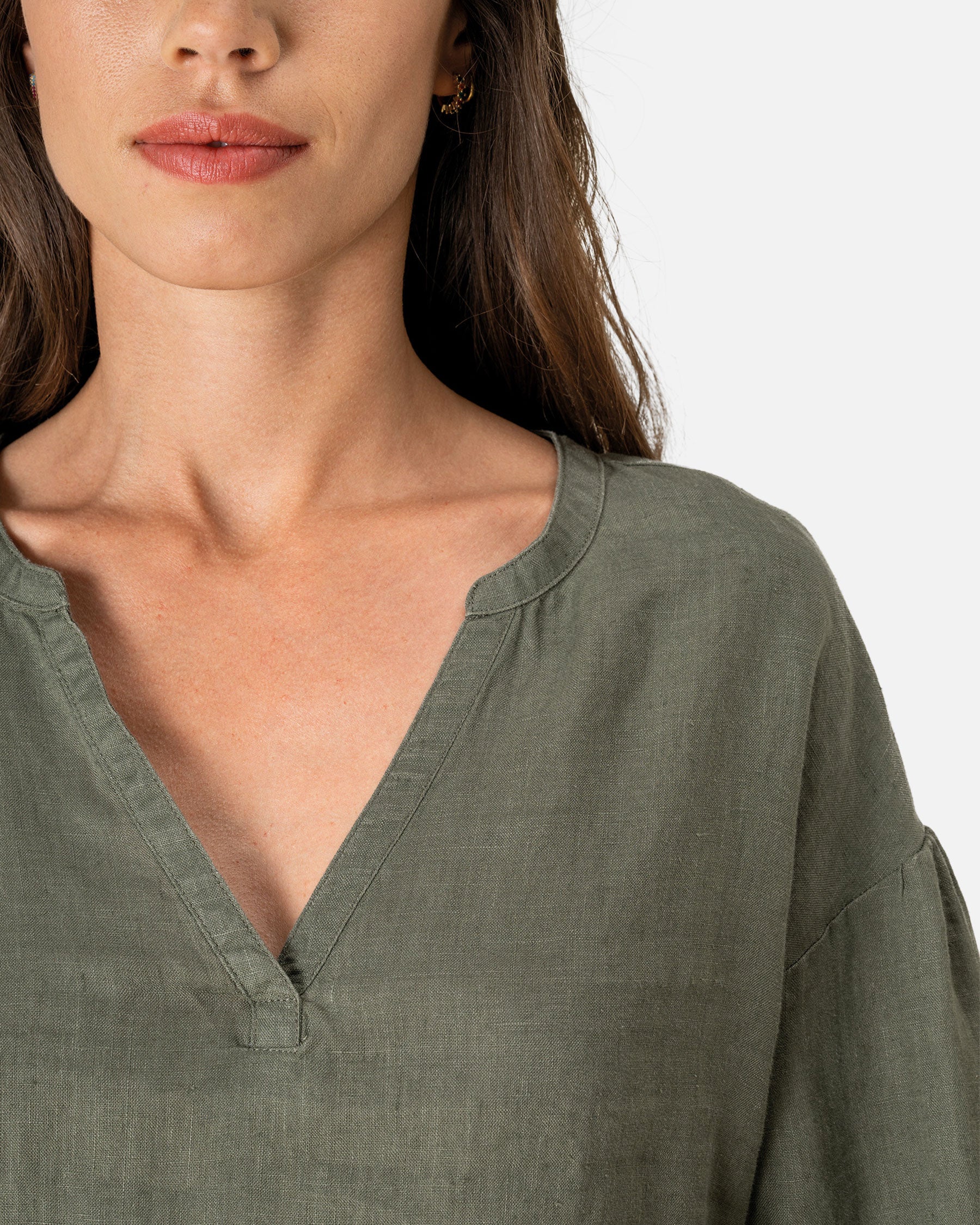 Damen Leinenkittel T-Shirt von VIVID