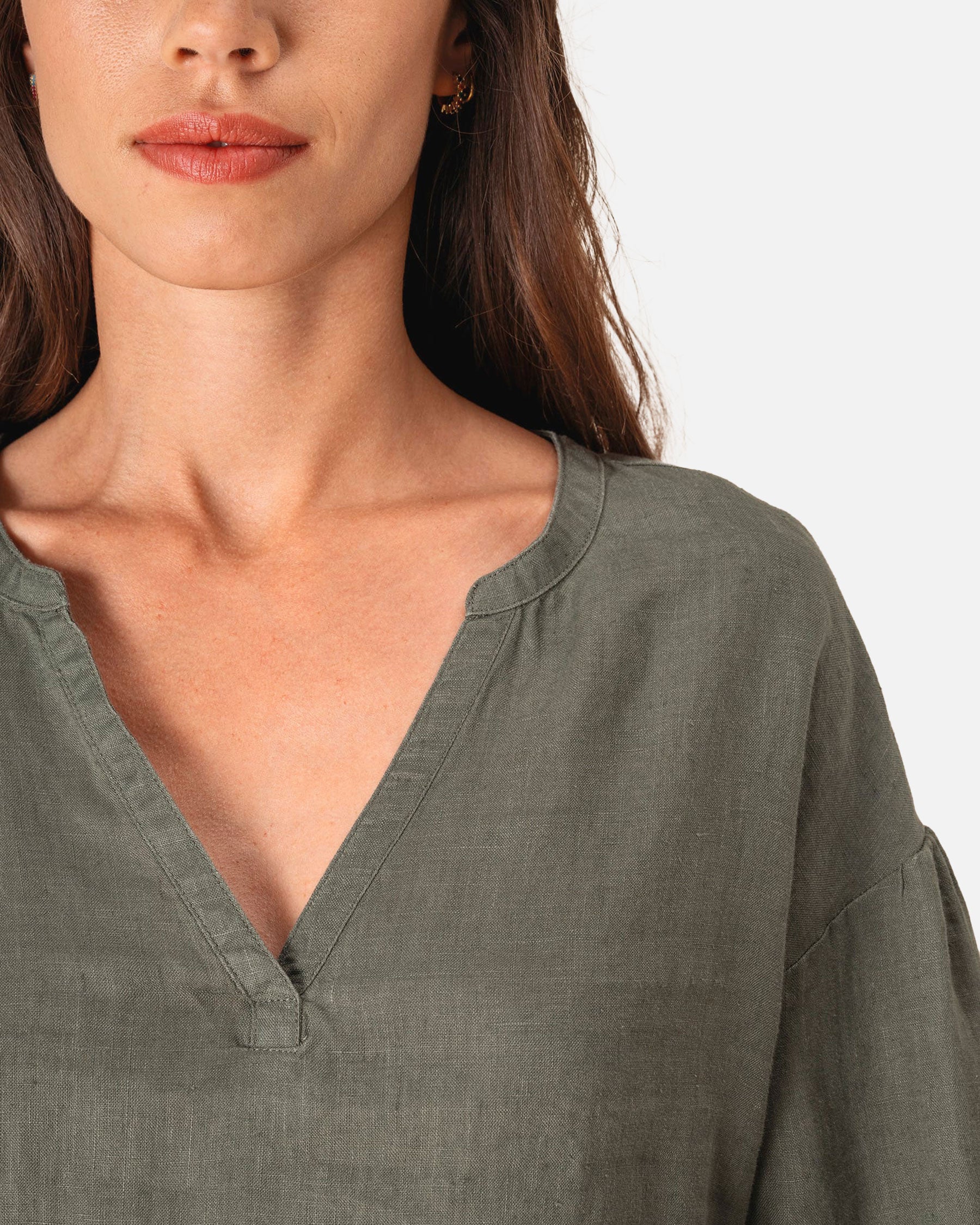 Damen Leinenkittel T-Shirt von VIVID