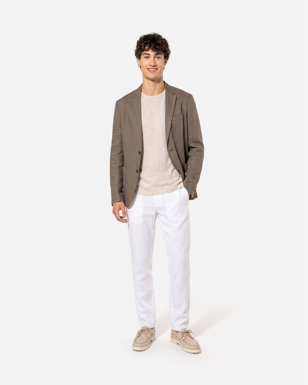 Herren-Blazer aus verwaschenem Leinen von VIVID