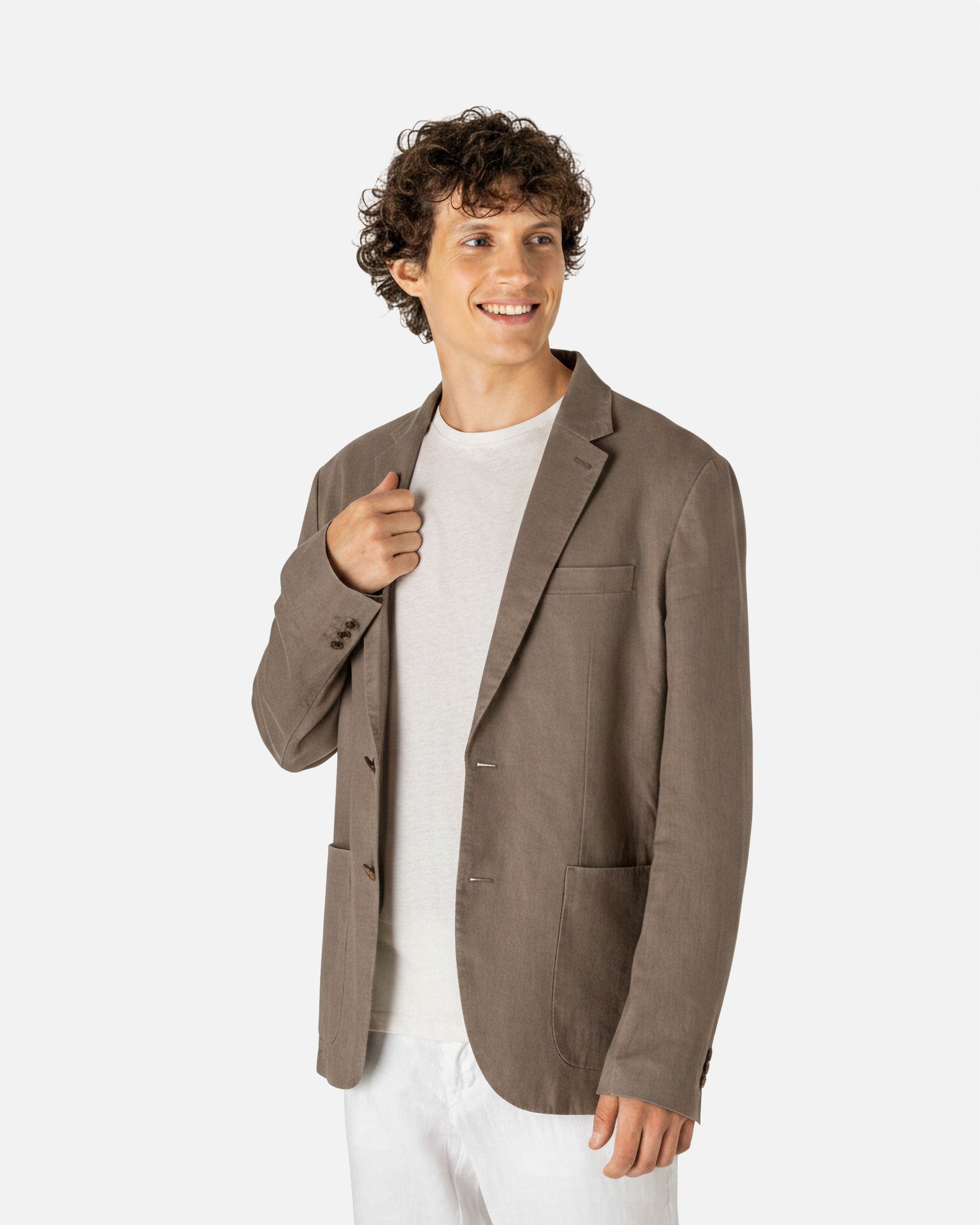 Herren-Blazer aus verwaschenem Leinen von VIVID