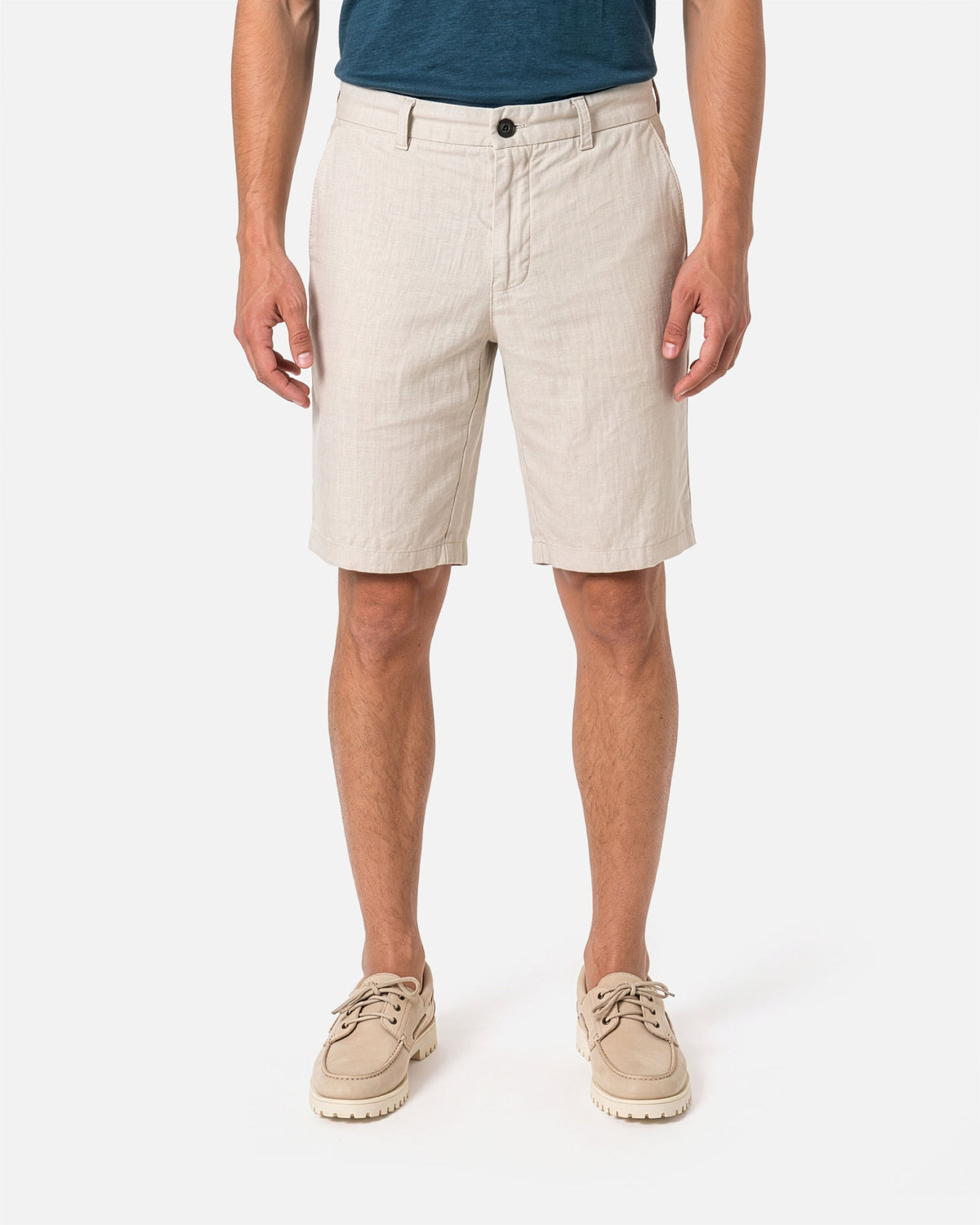 Herren Bermuda Leinenshorts White Sand von VIVID