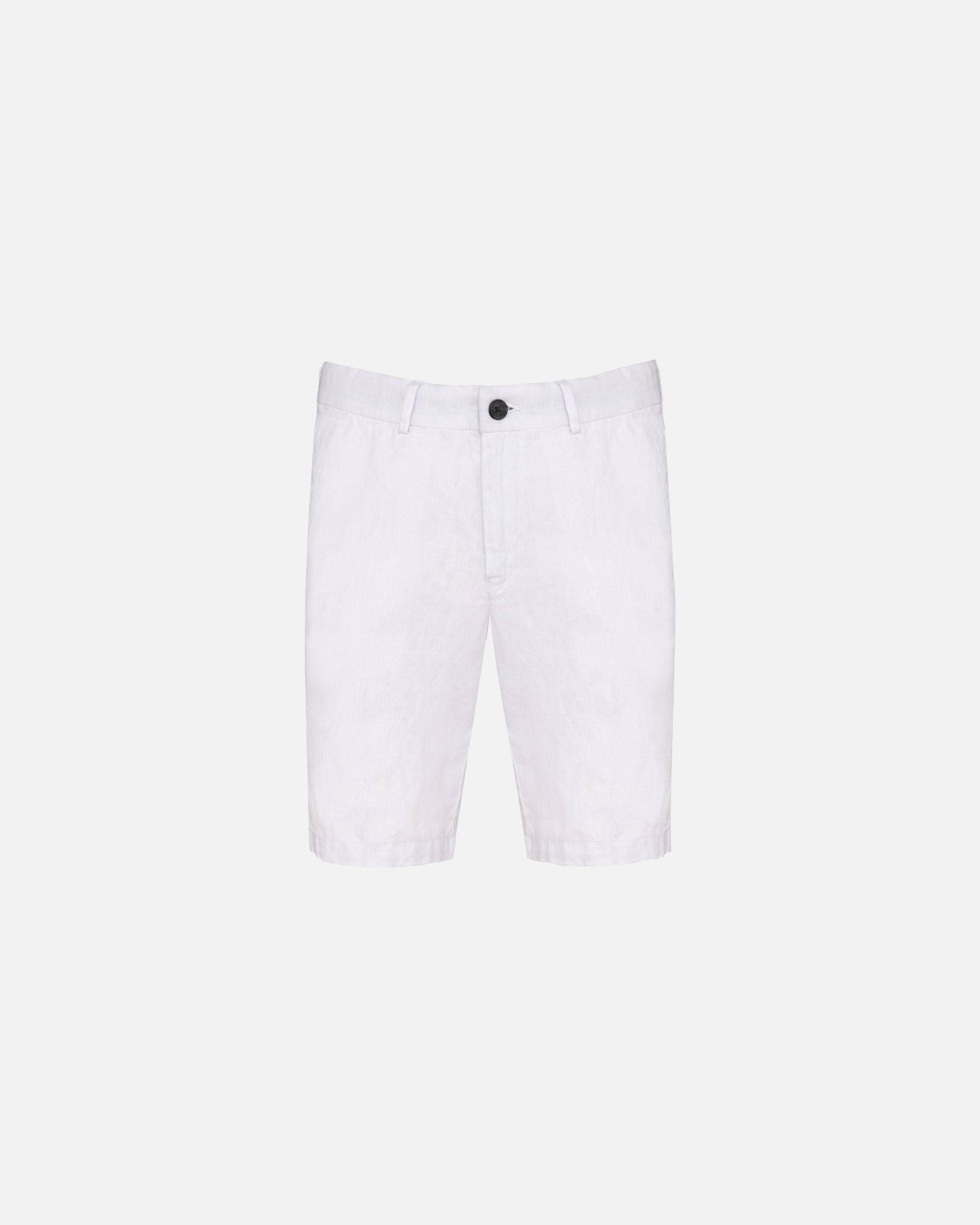 Herren Bermuda Leinenshorts White von VIVID