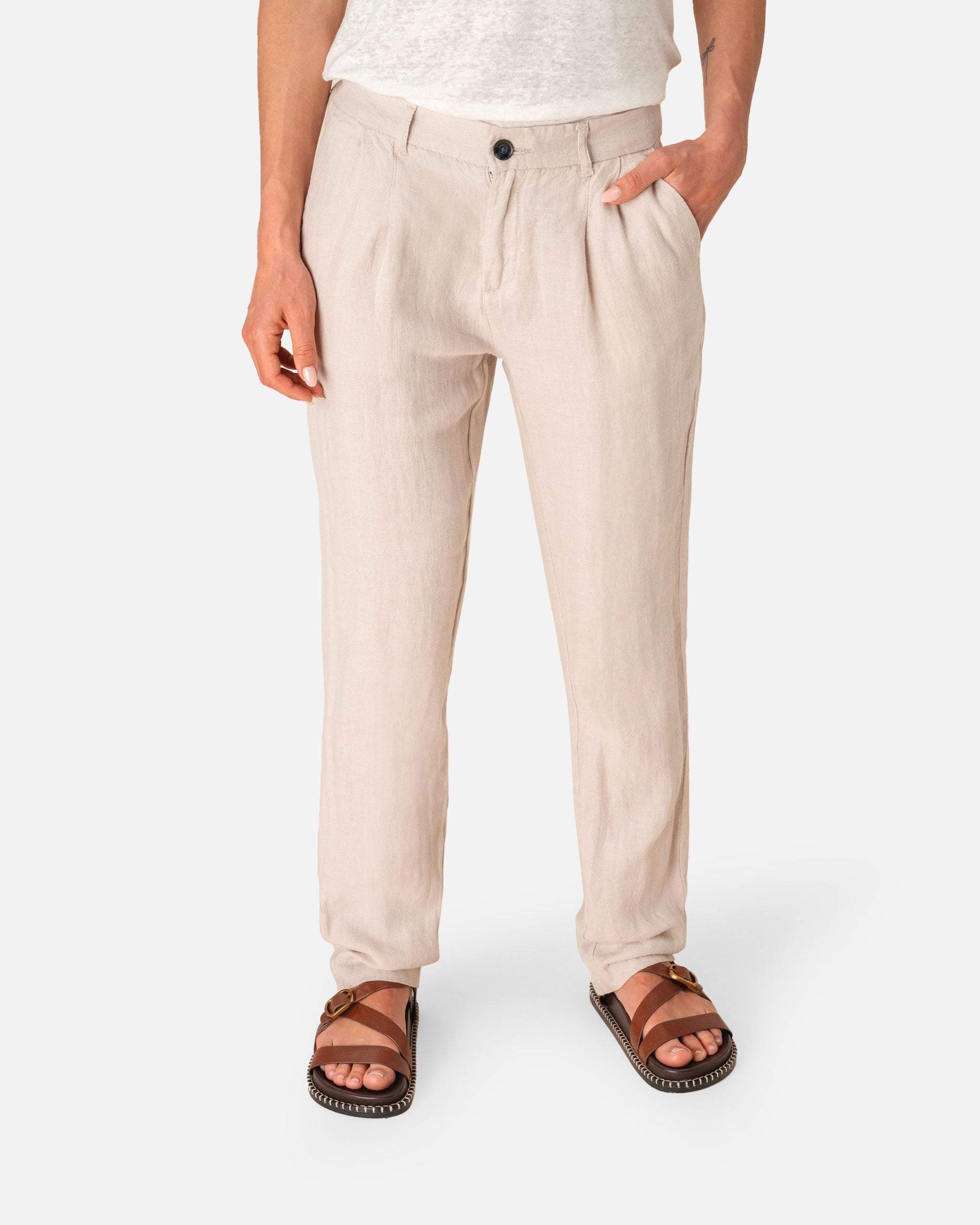 Damen Leinenhose White Sand von VIVID