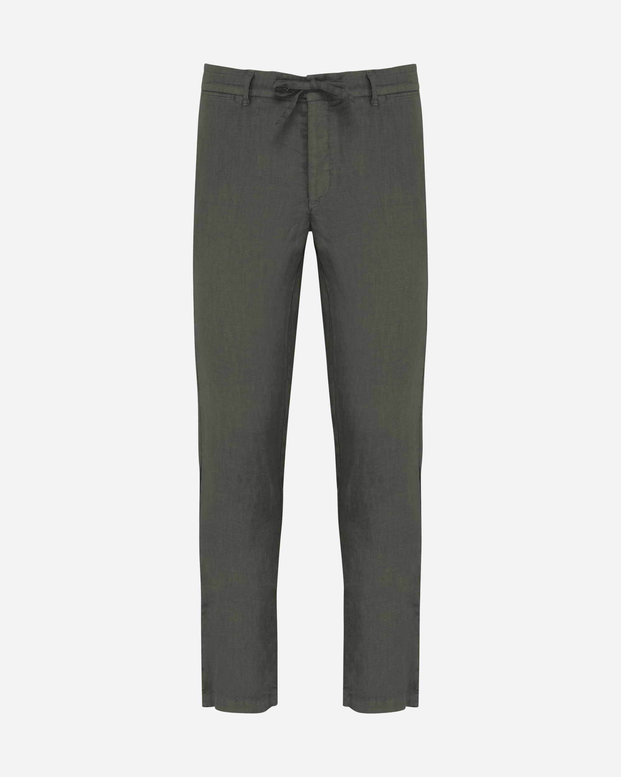 Ausgewaschene Herren Leinenhose Khaki von VIVID