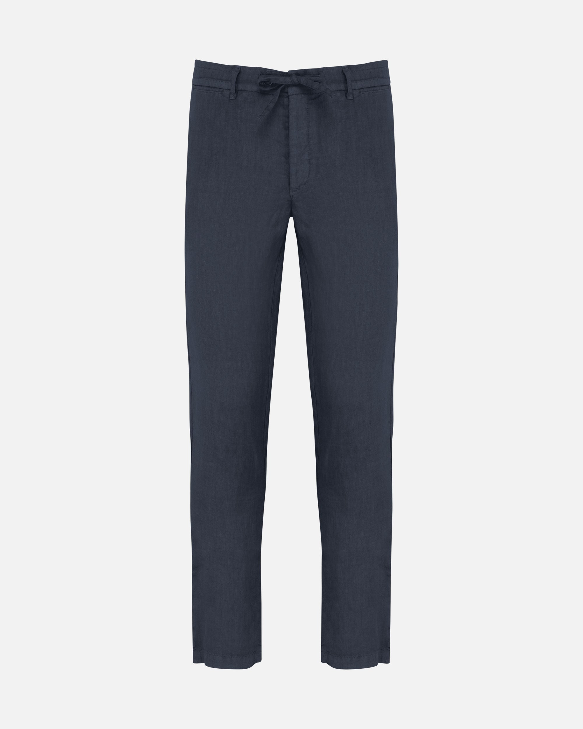 Ausgewaschene Herren Leinenhose Navy Blue von VIVID