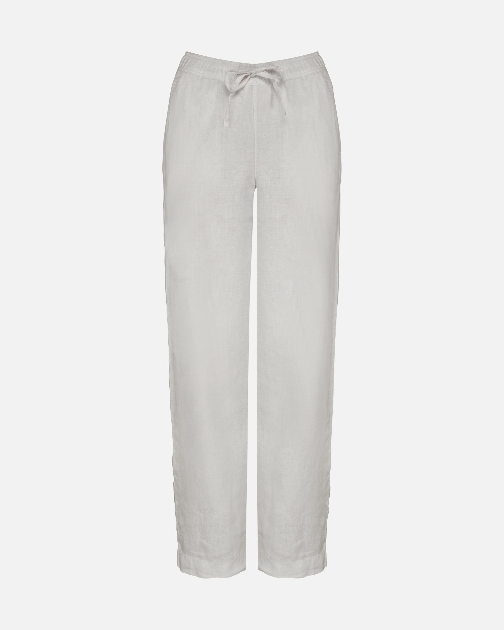 Ausgewaschene Damen Leinenhose White von VIVID