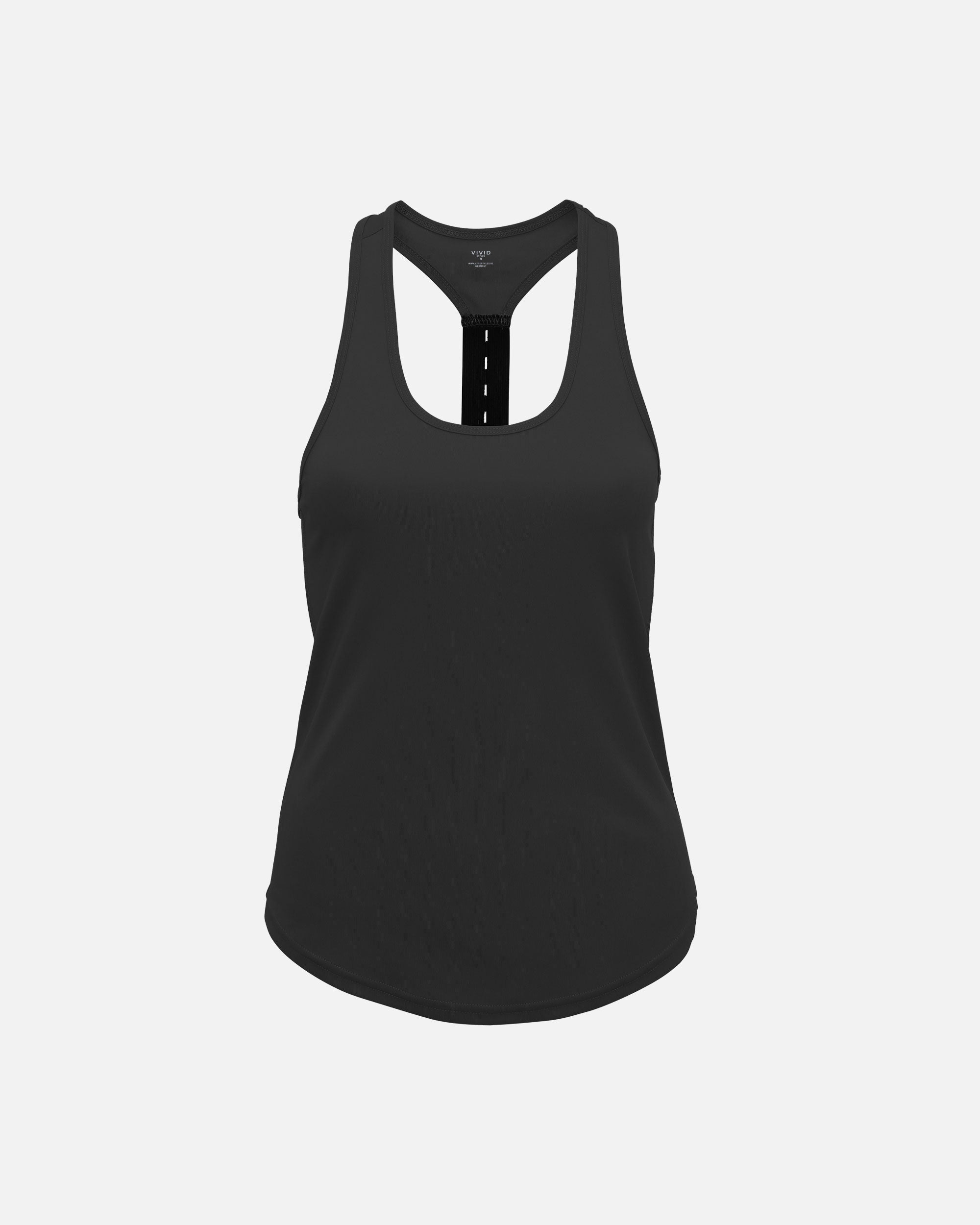 Damen Sport Tanktop mit Rückengurt Charcoal von VIVID