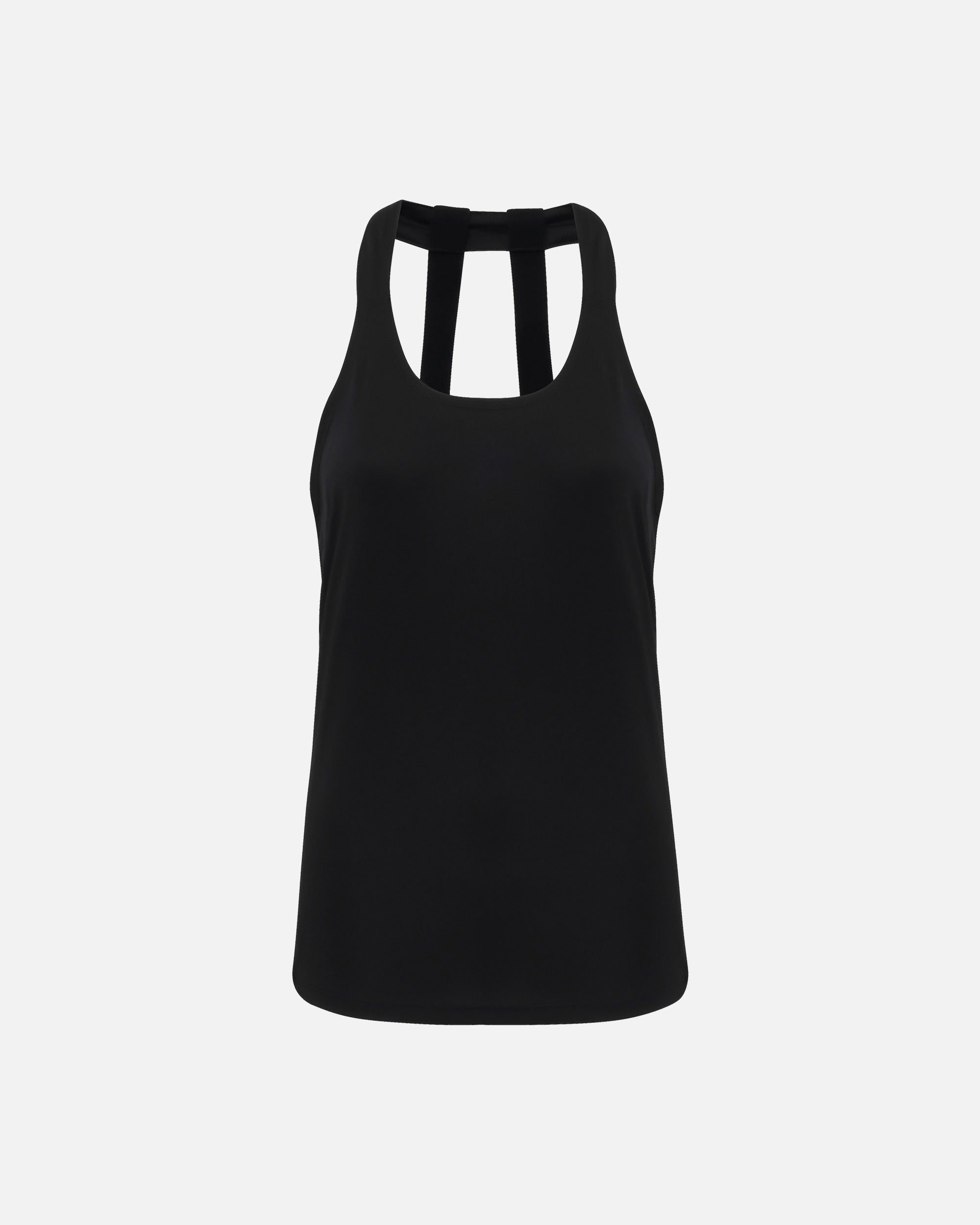 Damen Sport Tanktop mit doppelt gekreuztem Band Black von VIVID