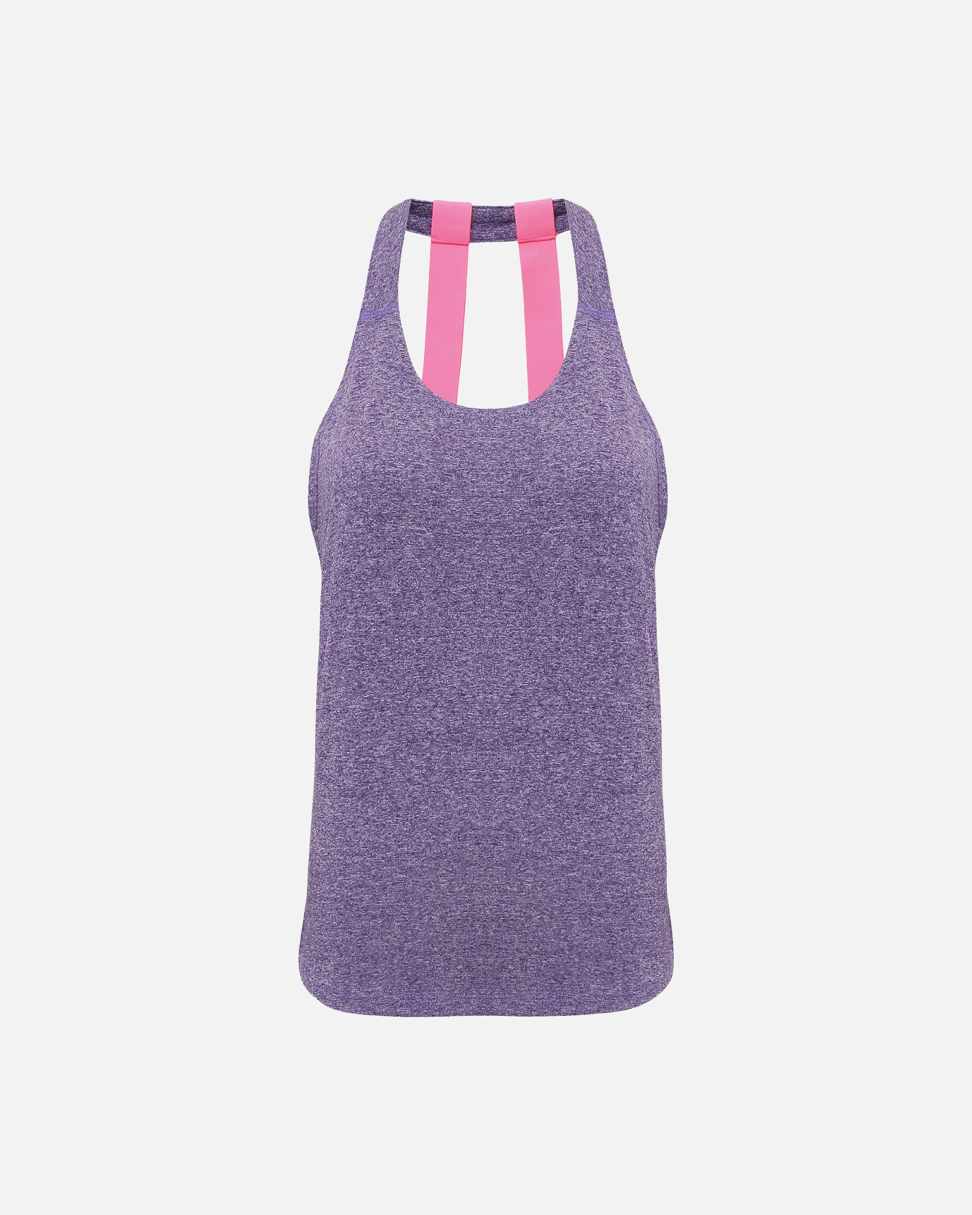 Damen Sport Tanktop mit doppelt gekreuztem Band Purple von VIVID