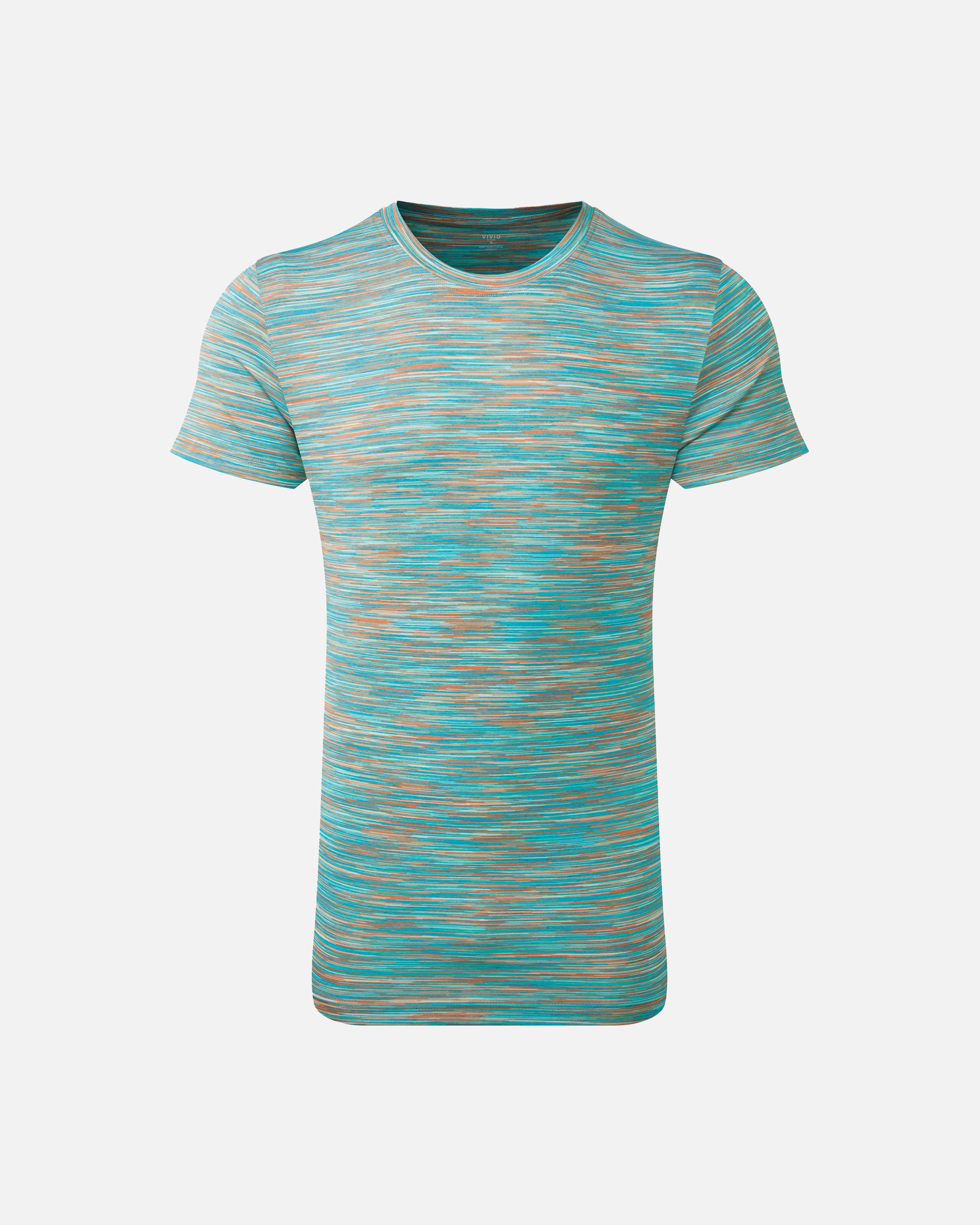 Herren Space Dye Sport T-Shirt Orange-Mint von VIVID