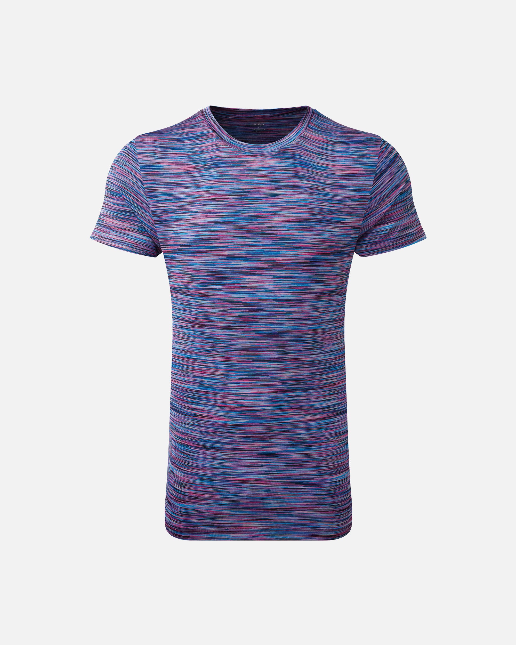 Herren Space Dye Sport T-Shirt Pink-Blue von VIVID