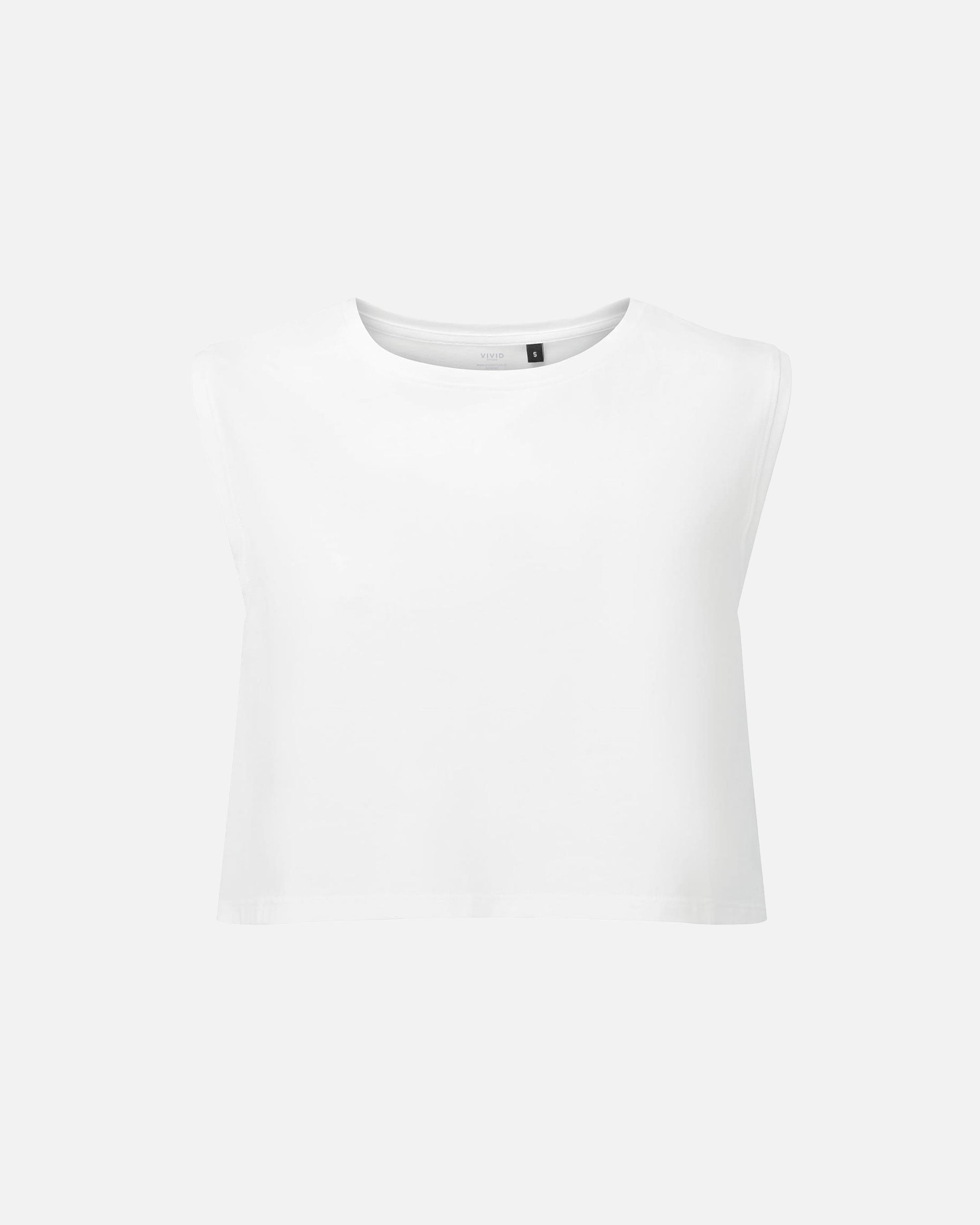 Bauchfreies Damen Tanktop White von VIVID