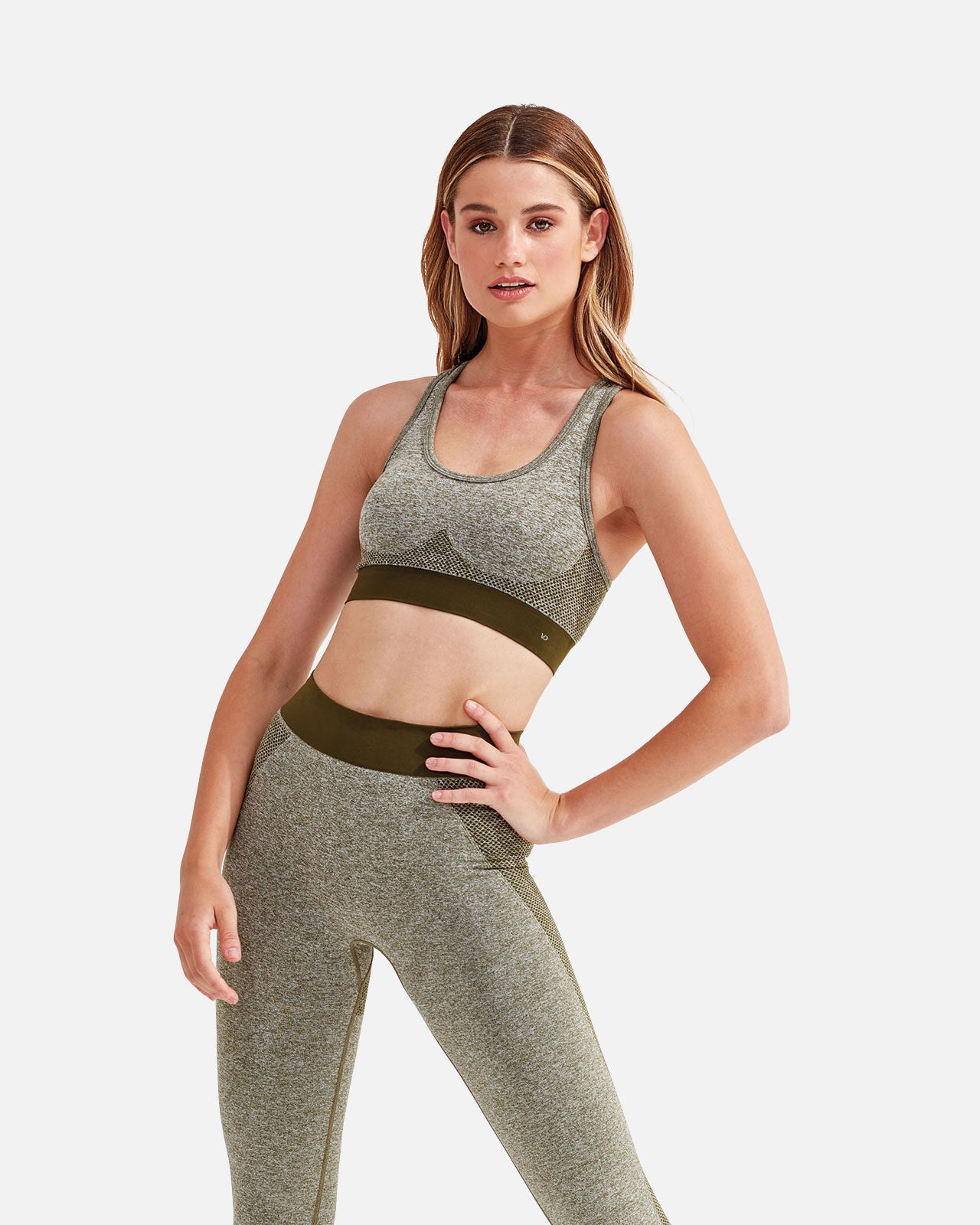 Damen Flex Sport-BH Olive Melange von VIVID