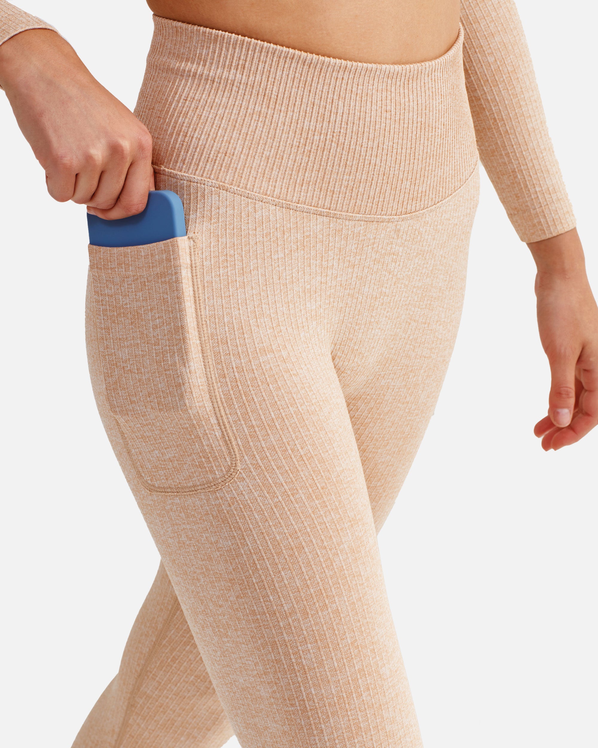 Damen Ribbed Pocket Leggings von VIVID